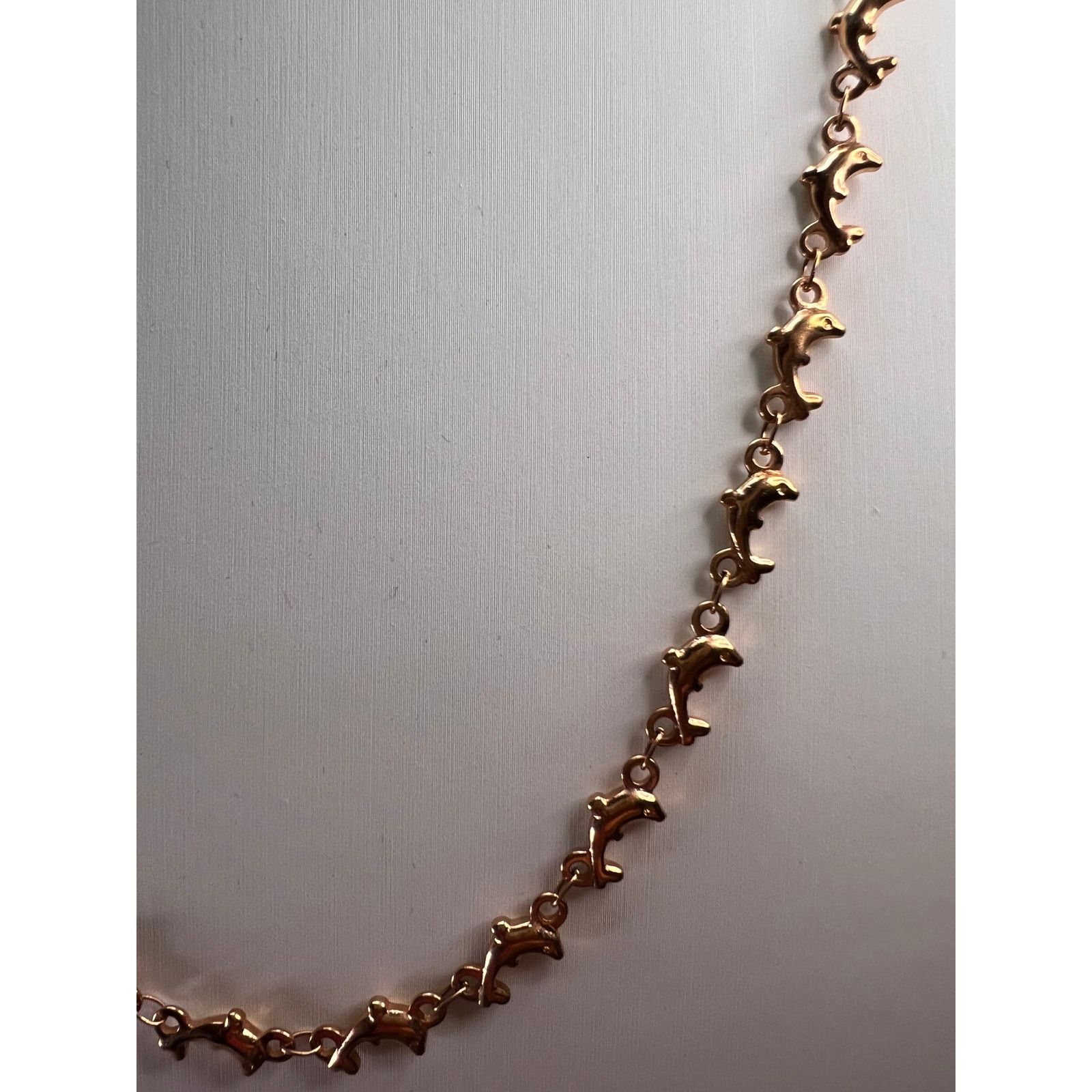 Other Rose gold over stainless steel dolphins 20 inch necklace Size ONE SIZE - 4 Thumbnail