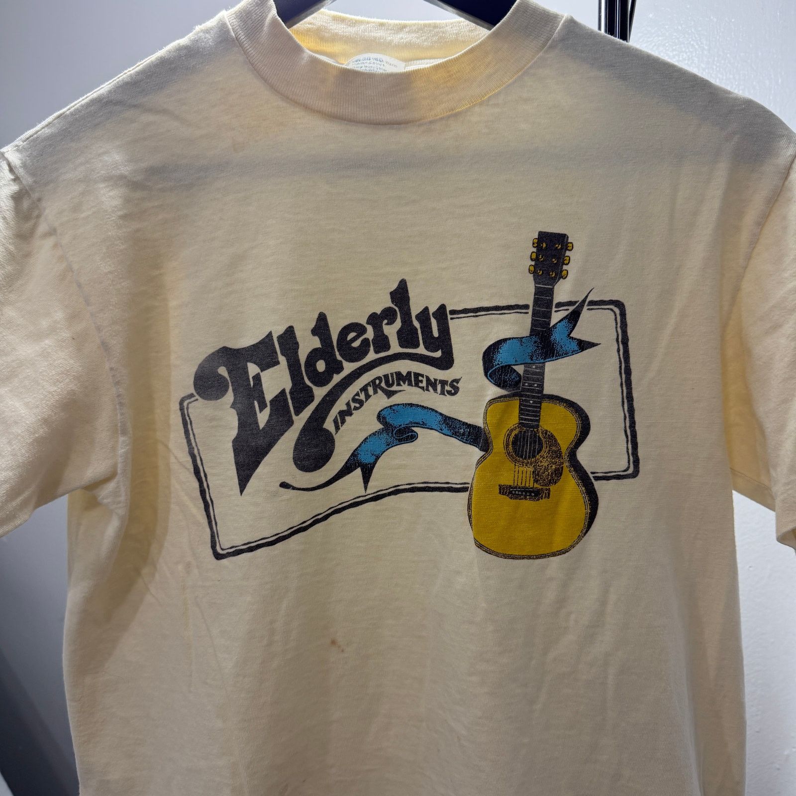 Vintage Vintage Elderly Instruments Shirt Size Medium Ivory 80s Size US M / EU 48-50 / 2 - 1 Thumbnail