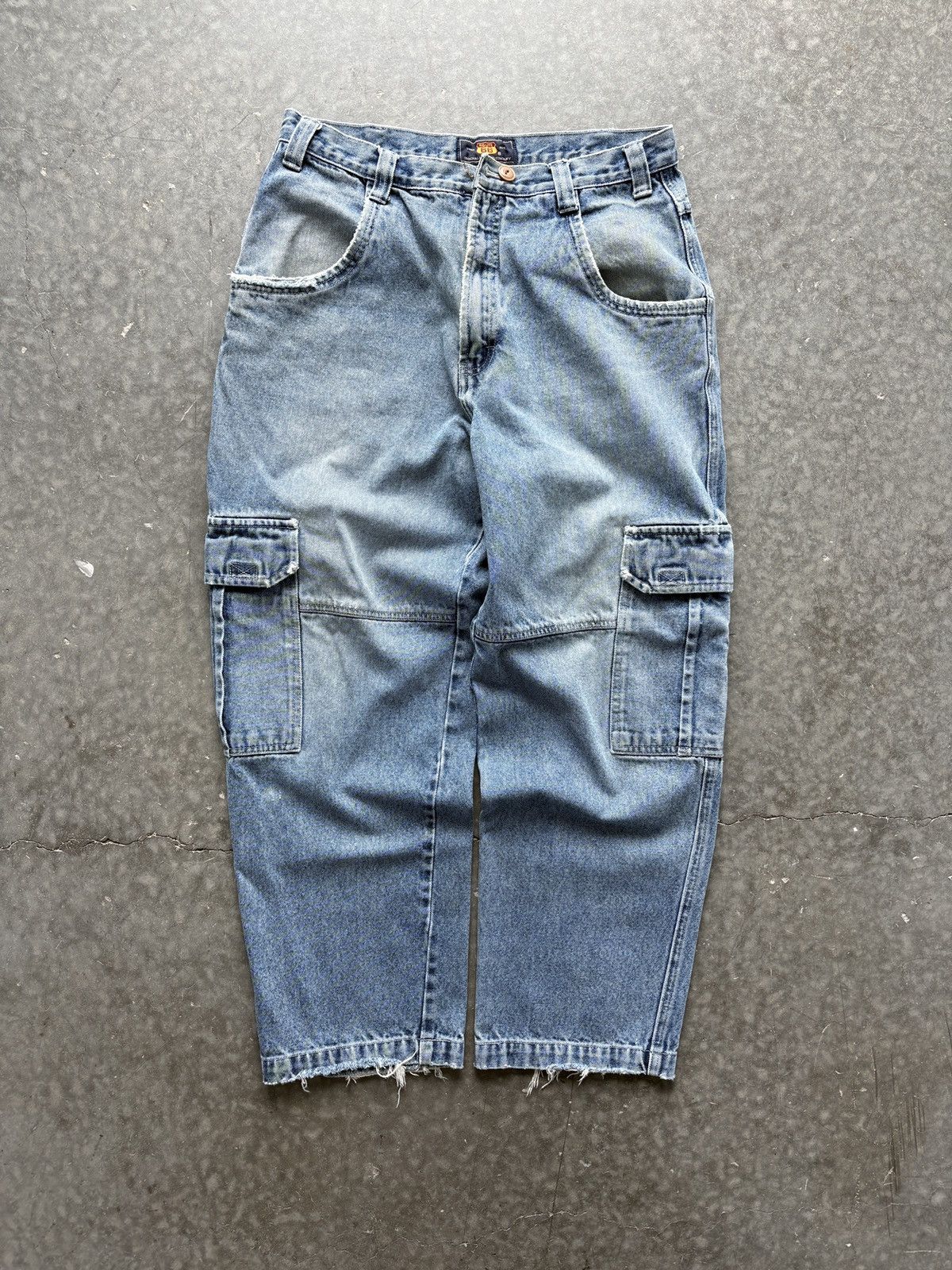 Vintage Vintage Y2K Route 66 Baggy Cargo Jeans 34x30 Size US 34 / EU 50 - 1 Thumbnail