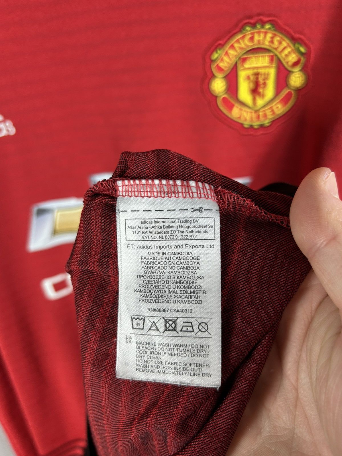 Adidas MANCHESTER UNITED 2018 2019 HOME SHIRT Adidas Size XL Size US XL / EU 56 / 4 - 15 Thumbnail