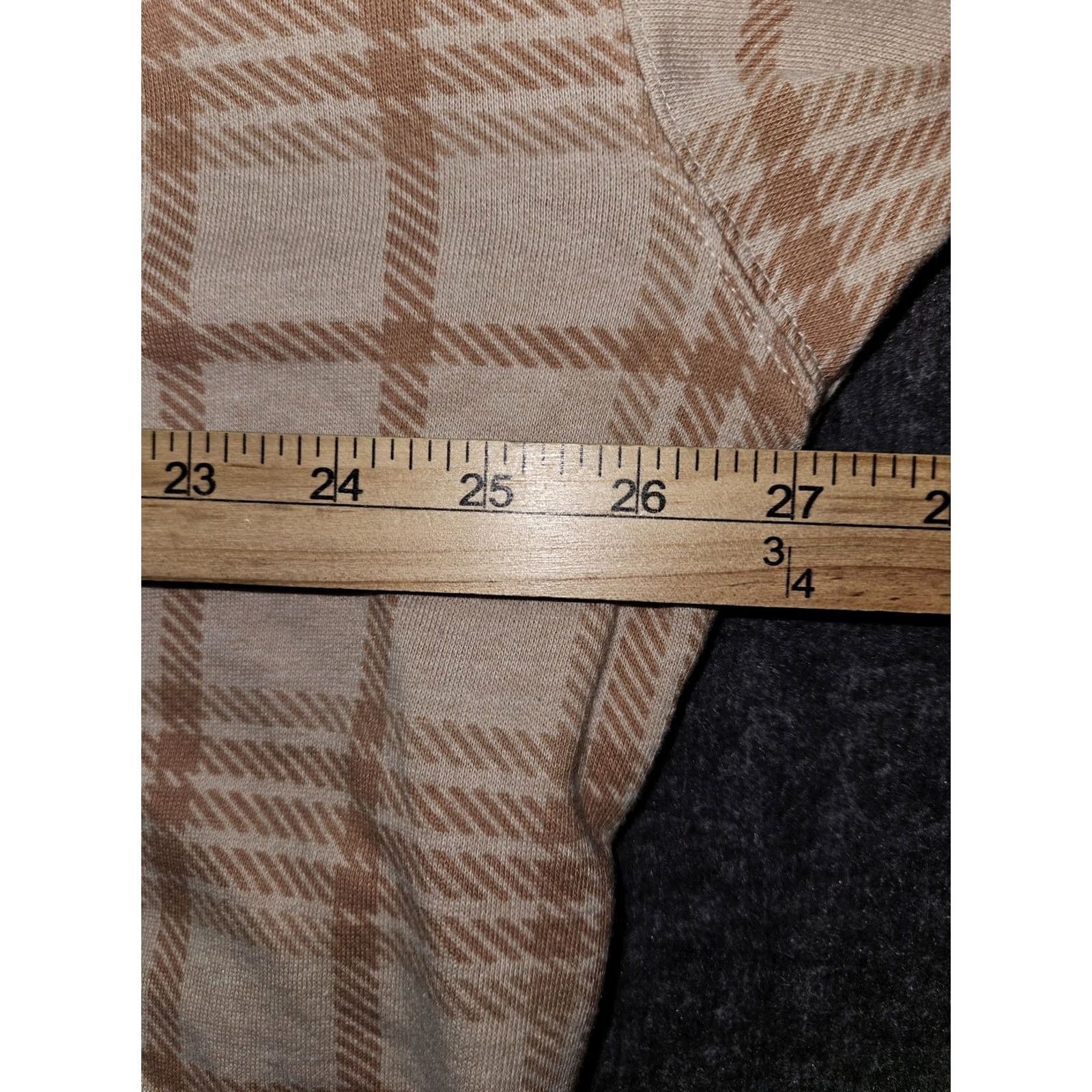 Pinko PINK Victoria's Secret Shirt Womens Large Plaid Button Up Pocket Beige Brown Cas Size L / US 10 / IT 46 - 7 Thumbnail