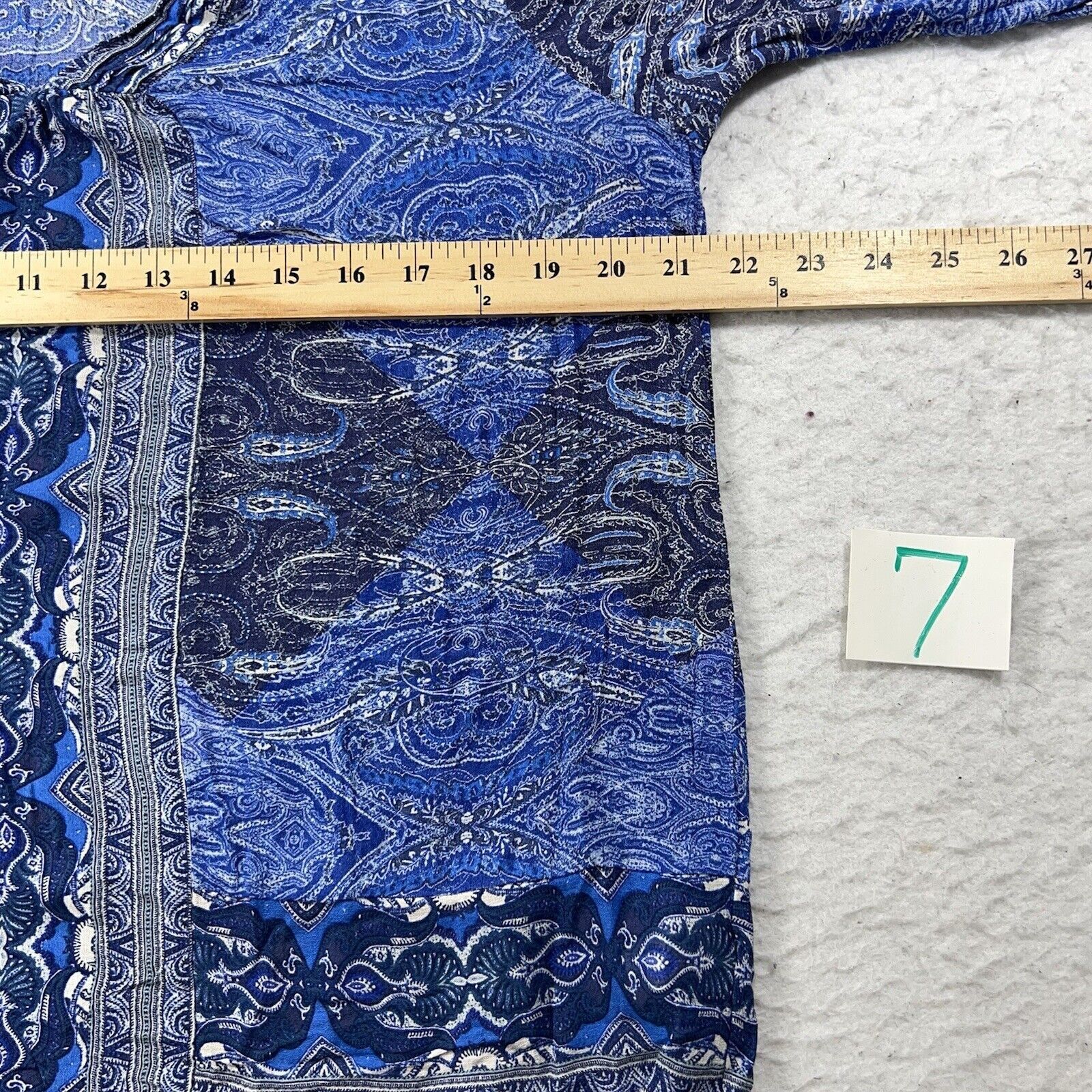 Lucky Brand Lucky Brand Blue & White Blouse Lightweight Top Size M / US 6-8 / IT 42-44 - 6 Thumbnail