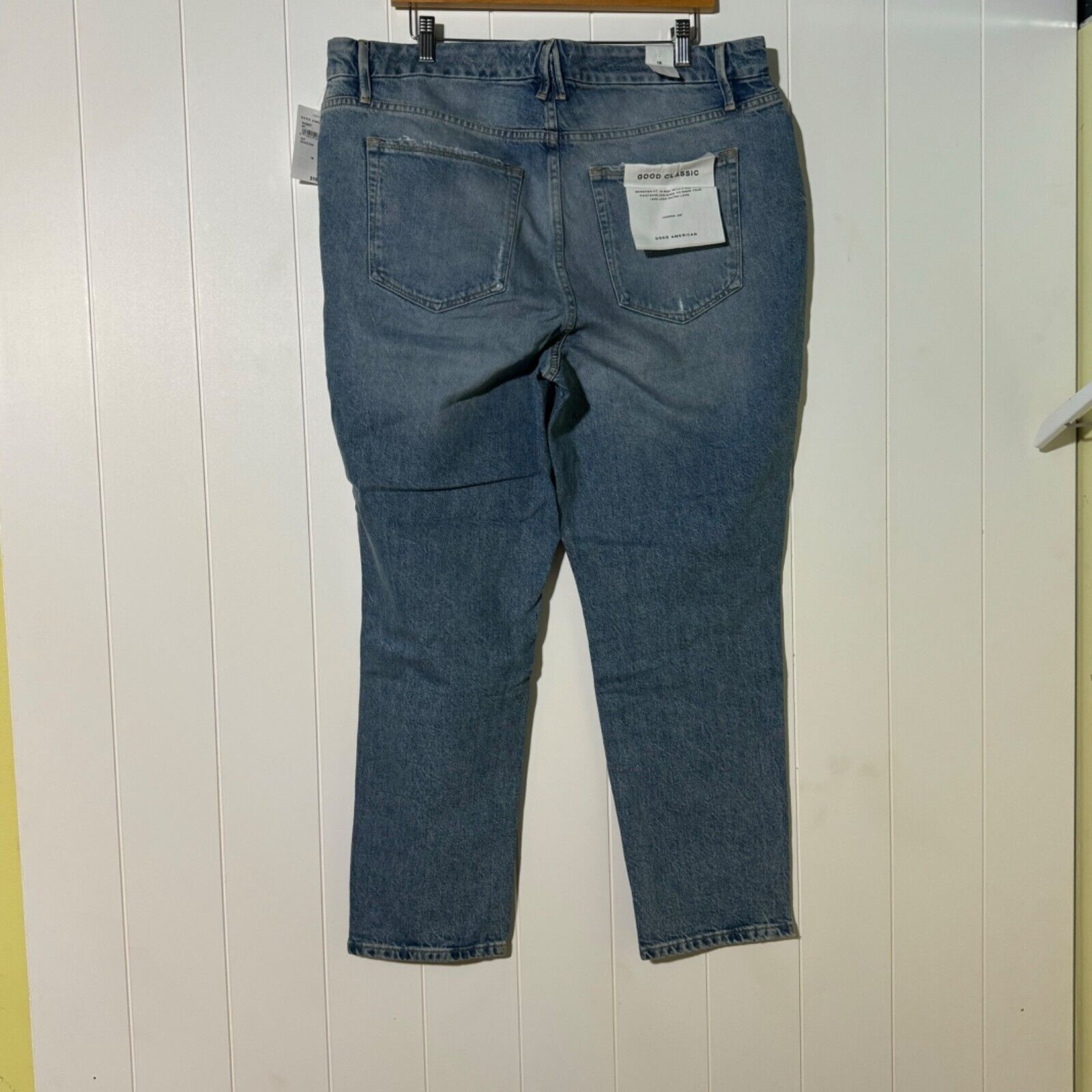 Good American Good American Womens 15 NWT Good Classic Jeans Skinnyish Size 39" - 9 Thumbnail