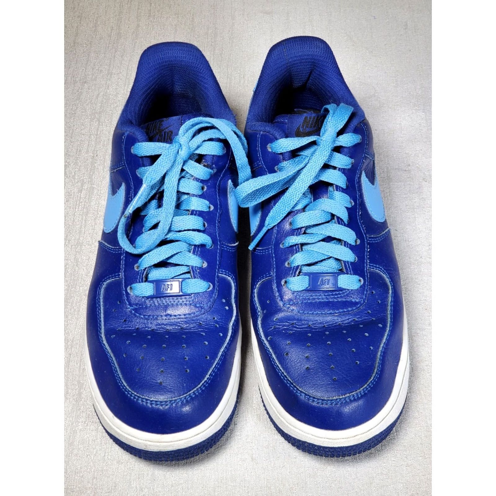 Nike Nike Air Force 1 Low iD By You - Womens Sneakers - Premium Blue - AQ3778-992 - Comfortable Shoes - Official Size US 10 / IT 40 - 6 Thumbnail