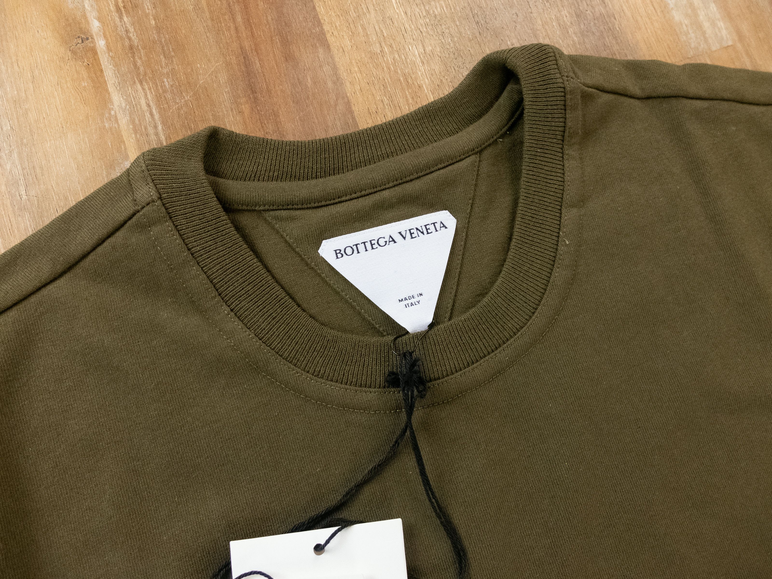 Bottega Veneta BOTTEGA VENETA Sunrise olive green cotton t-shirt Medium q Size US M / EU 48-50 / 2 - 3 Thumbnail
