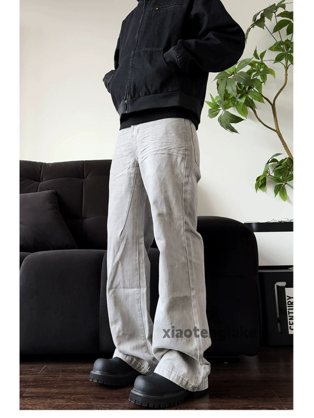 Jean × Vintage urban paint washed faded cleanfit yuppie bootcut jeans Size US 30 / EU 46 - 1 Thumbnail