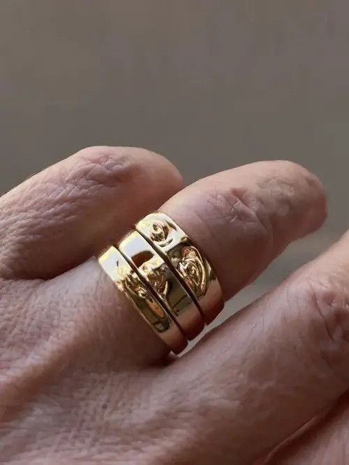 Jewelry Mashiko x Chika Aesthetic Vintage Eye Gold Rings Size ONE SIZE - 7 Thumbnail