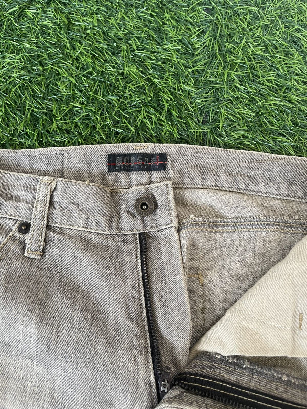 Morgan Homme Vintage’90s🔥MORGAN HOMME🔥Distressed Flared Denim Washed Size US 33 - 14 Thumbnail
