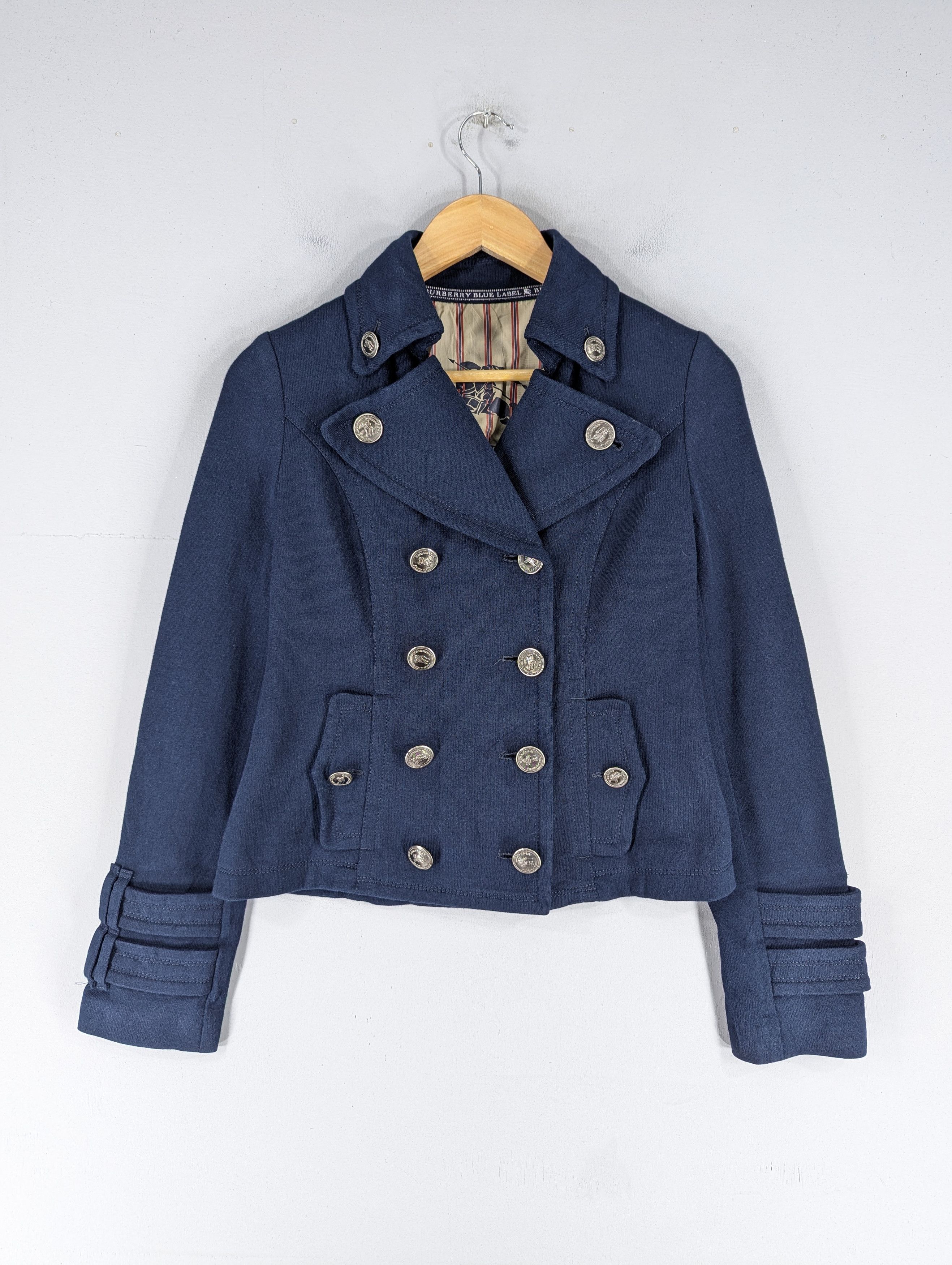 Burberry Burberry Blue Label Cropped Double Breasted Wool Coat Jacket Size XS / US 0-2 / IT 36-38 - 1 Thumbnail