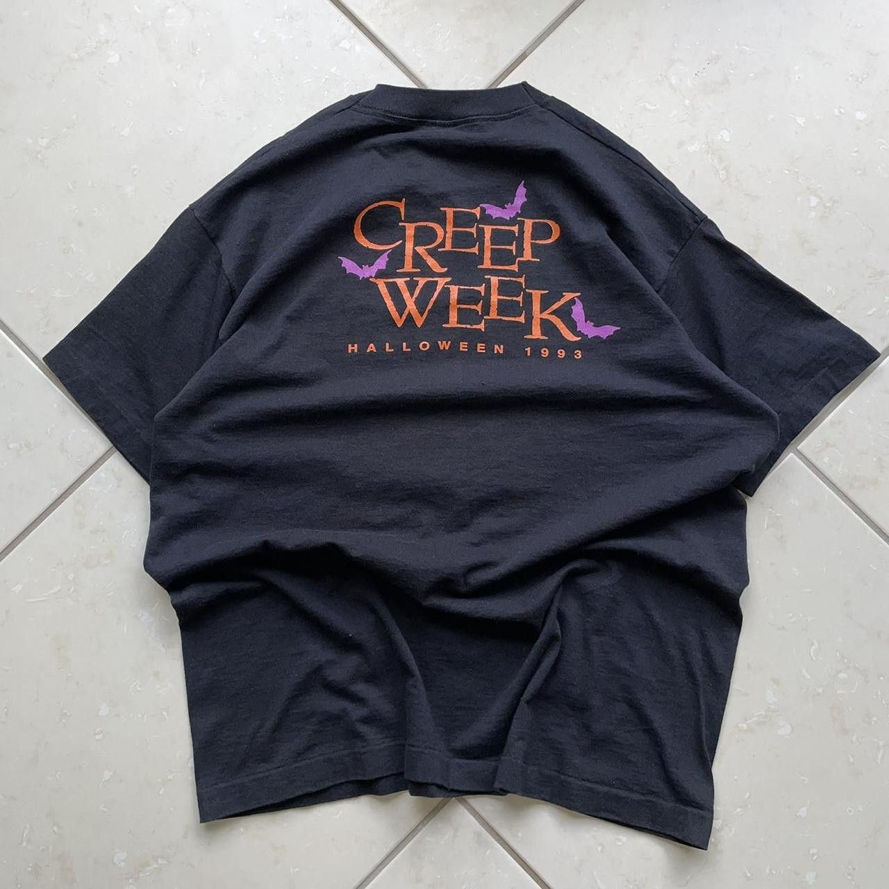 If Six Was Nine × Vintage Vintage 90's Creep Week Halloween 1993 Graphic T-shirt Size US XL / EU 56 / 4 - 1 Thumbnail