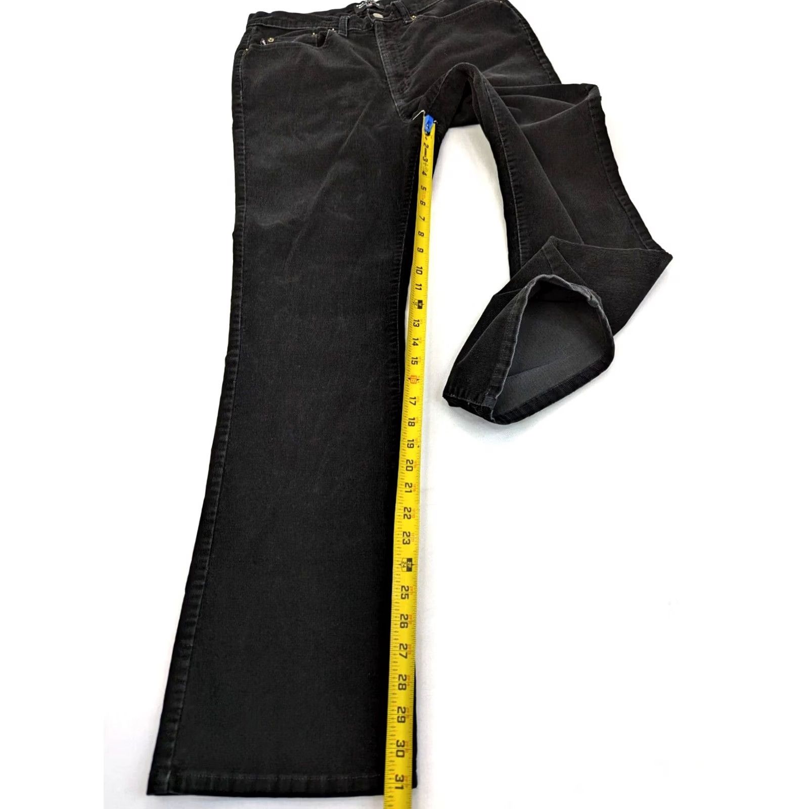 Polo Ralph Lauren VINTAGE Polo Ralph Lauren POLO Corduroy Black Straight Leg Pants Women 10 30x31 Cotton Size 32" / US 10 / IT 46 - 5 Thumbnail
