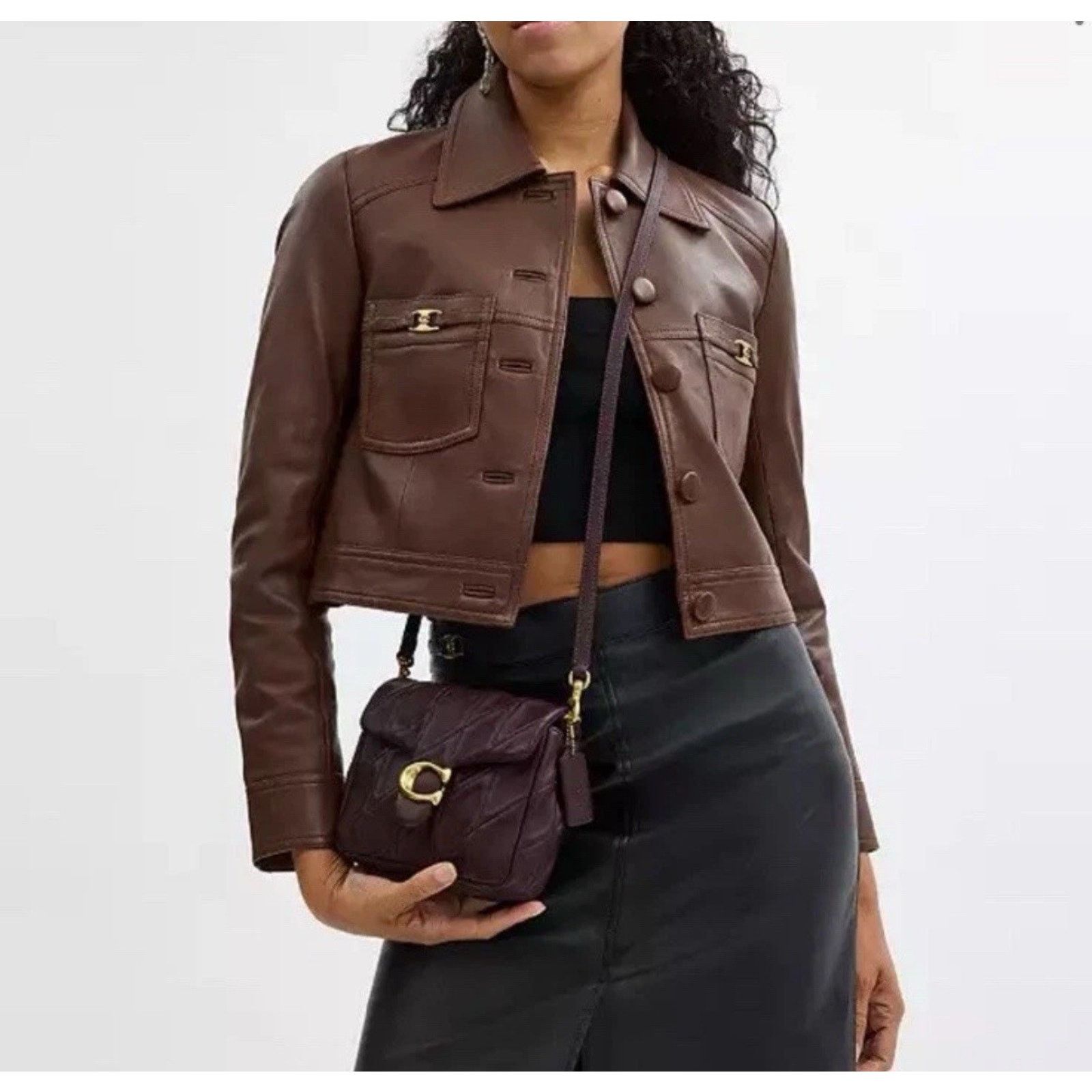 Coach NWT Coach Times Square Tabby CW628 Merlot Shoulder Bag 17 Size ONE SIZE - 12 Thumbnail