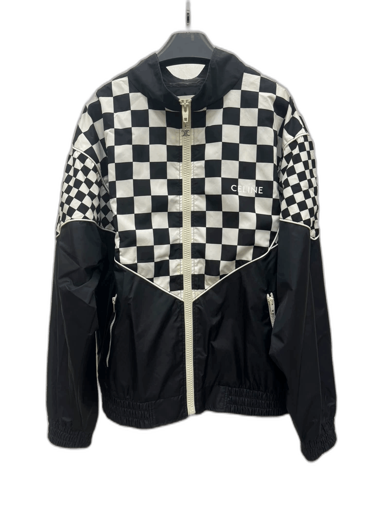 Celine Celine Black and White Checkered Windbreaker Size US XXL / EU 58 / 5 - 1 Thumbnail