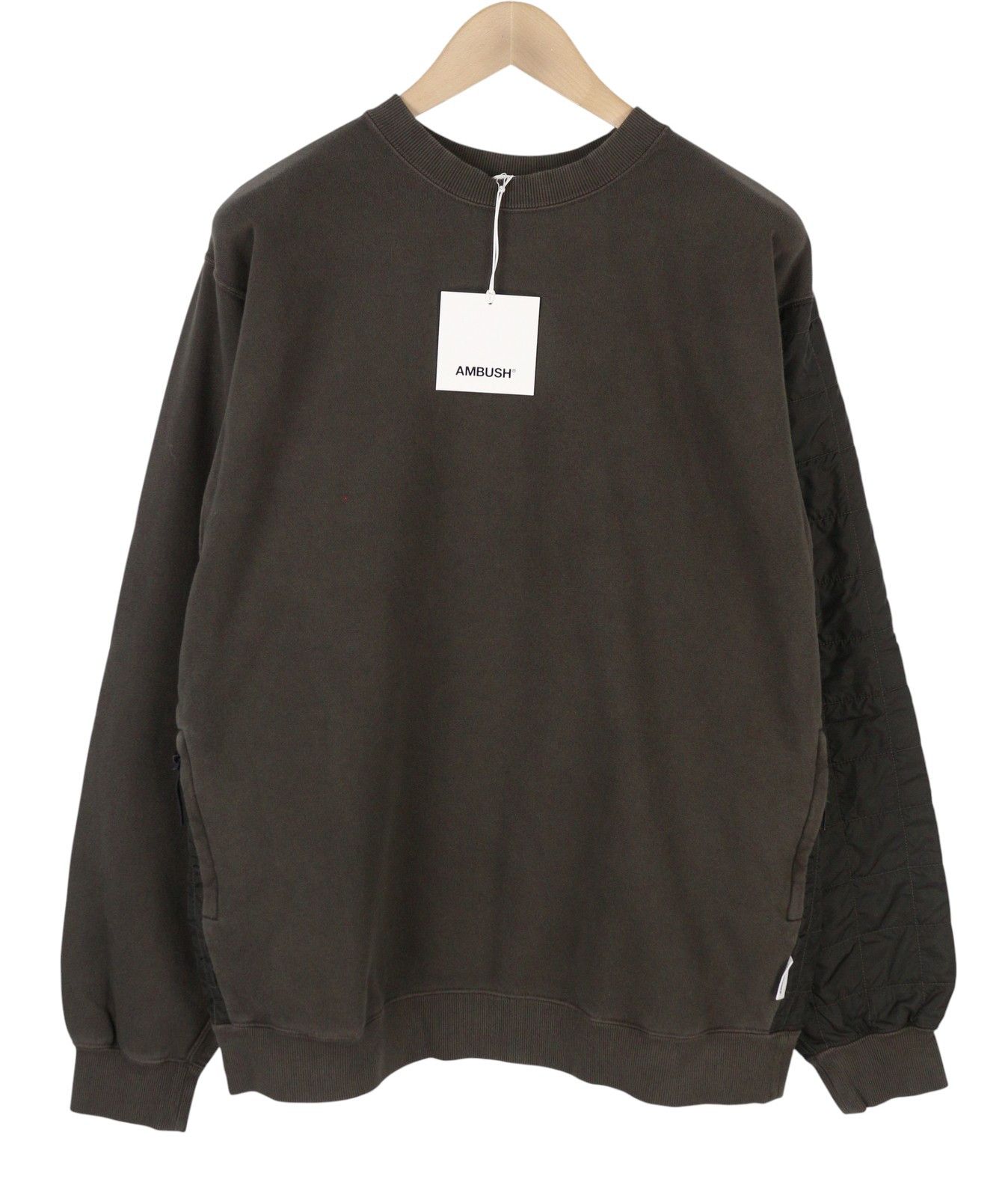 Ambush Design MIX QUILTED L Grey Crew Neck Long Sleeve Pullover 87670 Size US L / EU 52-54 / 3 - 3 Thumbnail