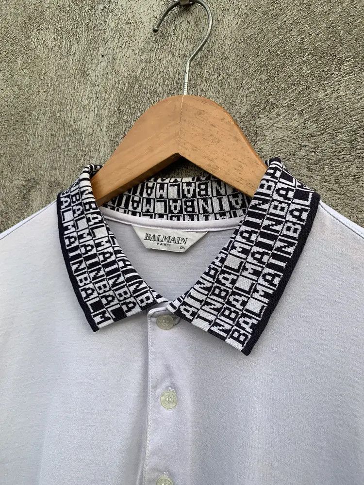 Balmain Balmain spell out collared polo shirt Size US M / EU 48-50 / 2 - 4 Thumbnail