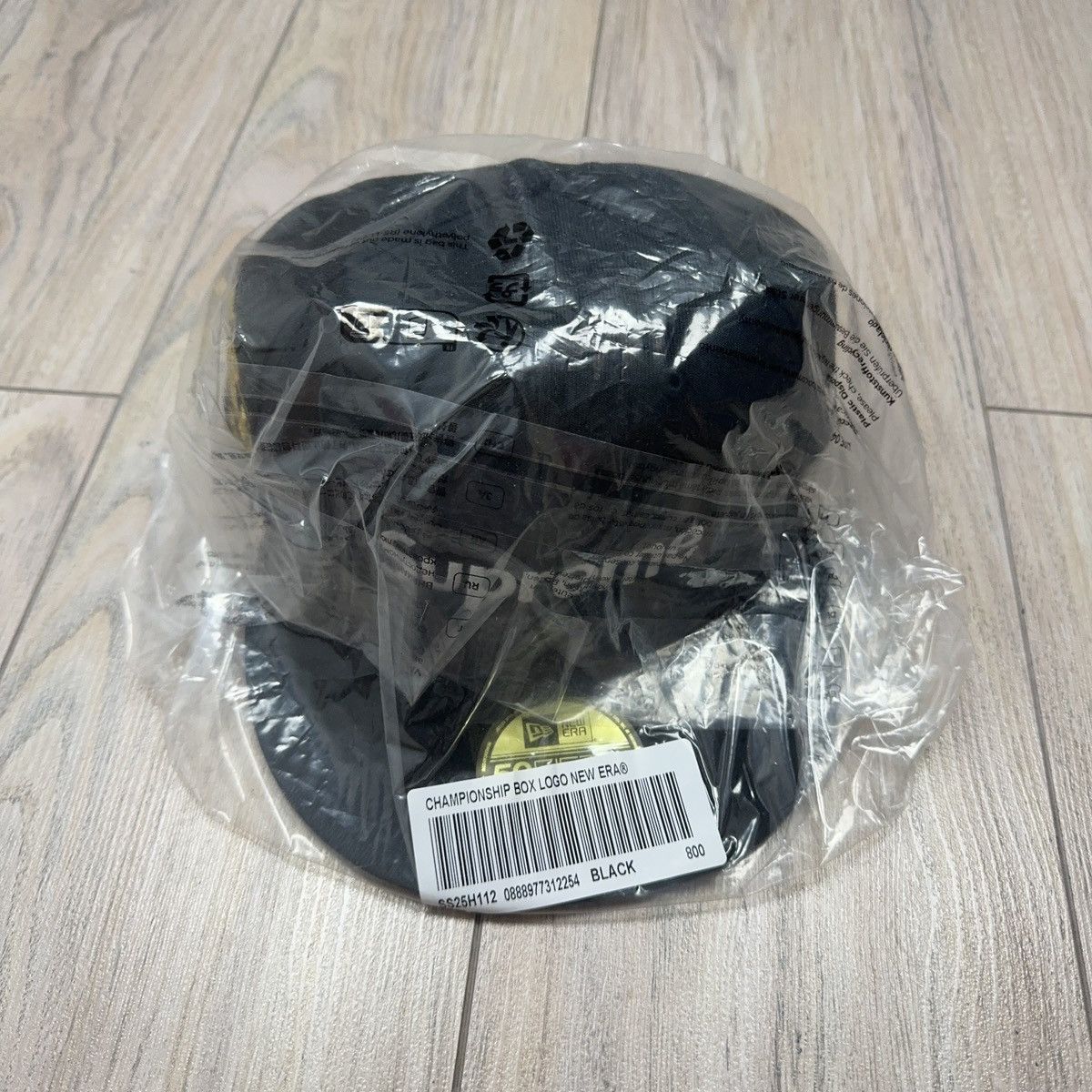 New Era × Supreme Supreme Championship Box Logo Fitted Hat Black Deadstock Size ONE SIZE - 5 Thumbnail