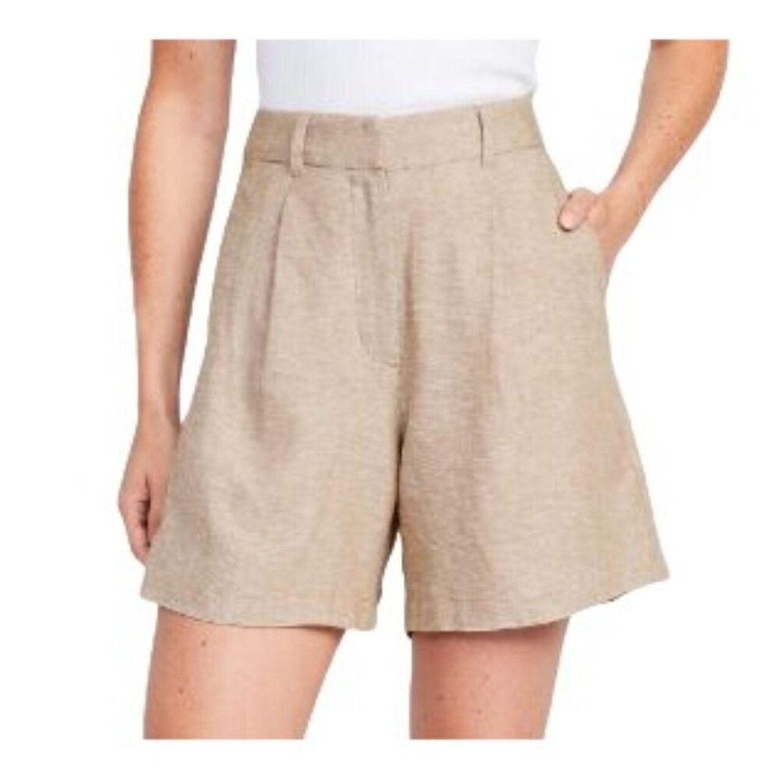 Old Navy Old Navy Extra High Waisted Linen-Blend Taylor Shorts Xlarge Size 38" / US 16 / IT 52 - 5 Thumbnail