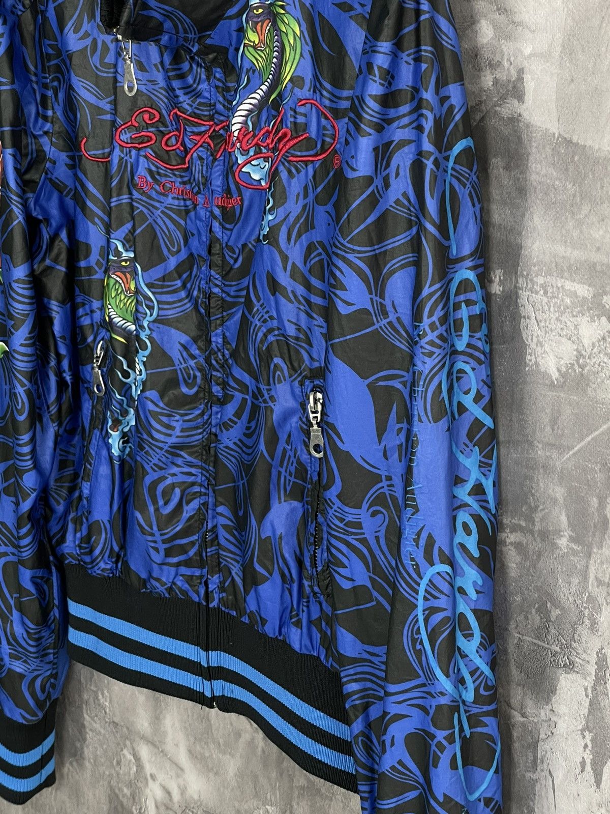Ed Hardy Y2K Ed Hardy Overprint Grunge Vibe Glamour Track Jacket Size M / US 6-8 / IT 42-44 - 10 Thumbnail