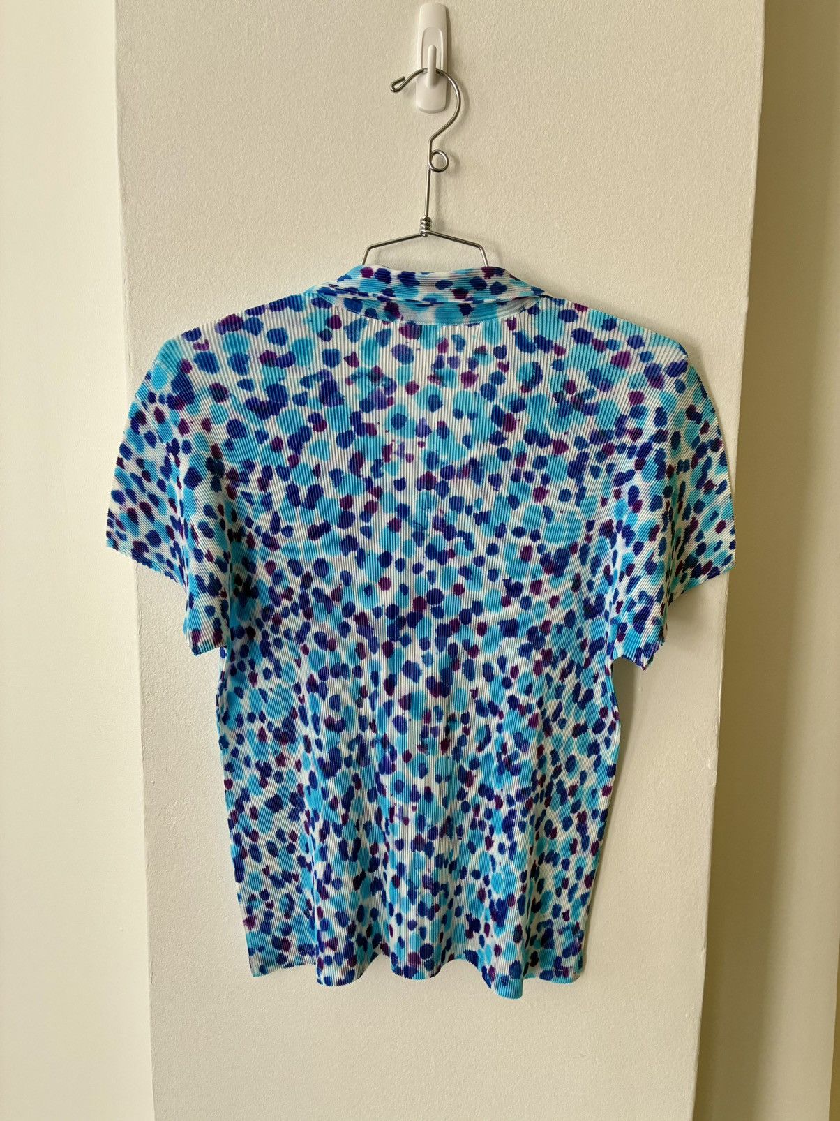 Pleats Please Issey Miyake PLEATS PLEASE Polka Dot Splatter Print Polo Size M / US 6-8 / IT 42-44 - 9 Thumbnail