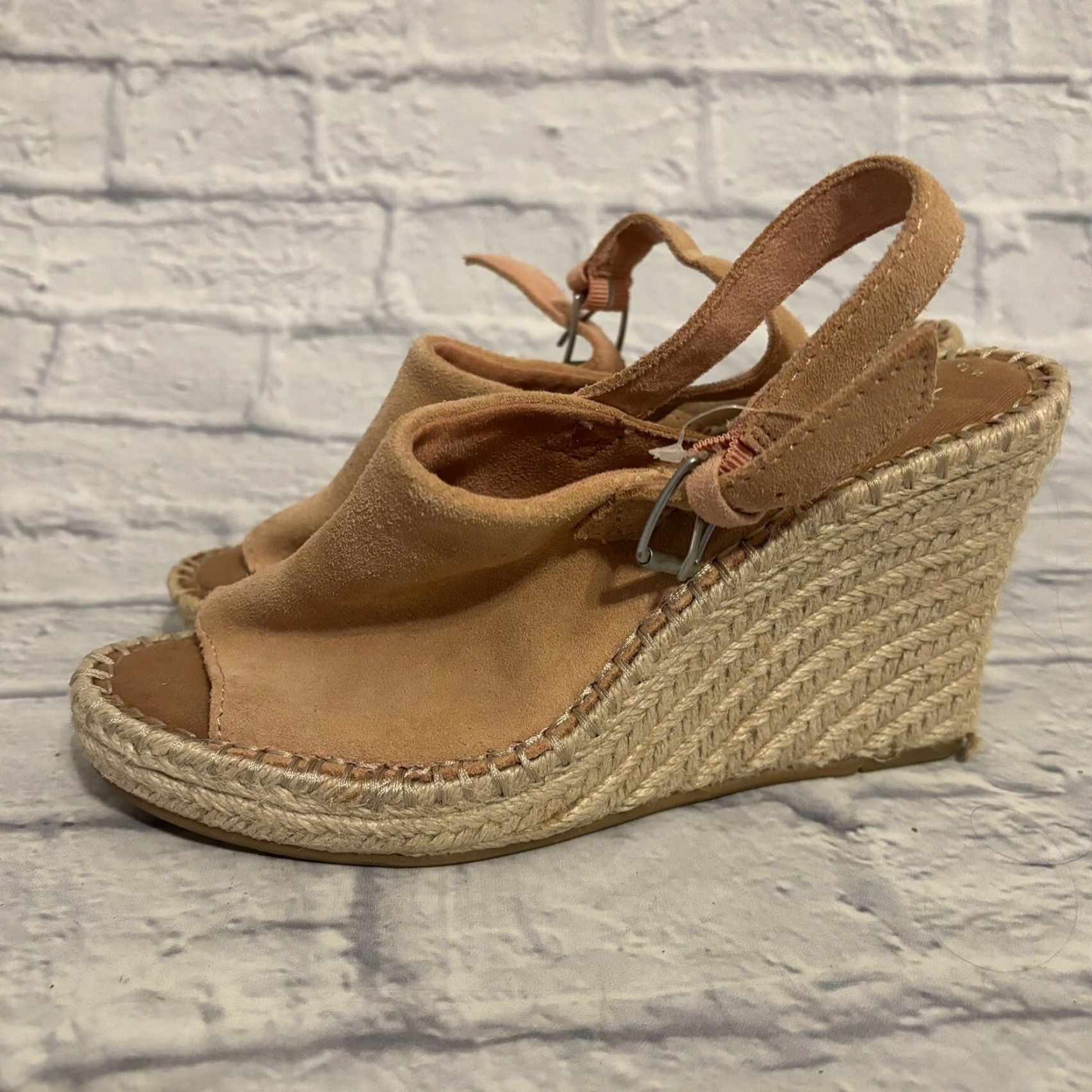 Toms TOMS Monica Wedge Espadrille Open Toe Sandals Bloom Suede Women's Size 7.5 Size US 8 / IT 38 - 6 Thumbnail