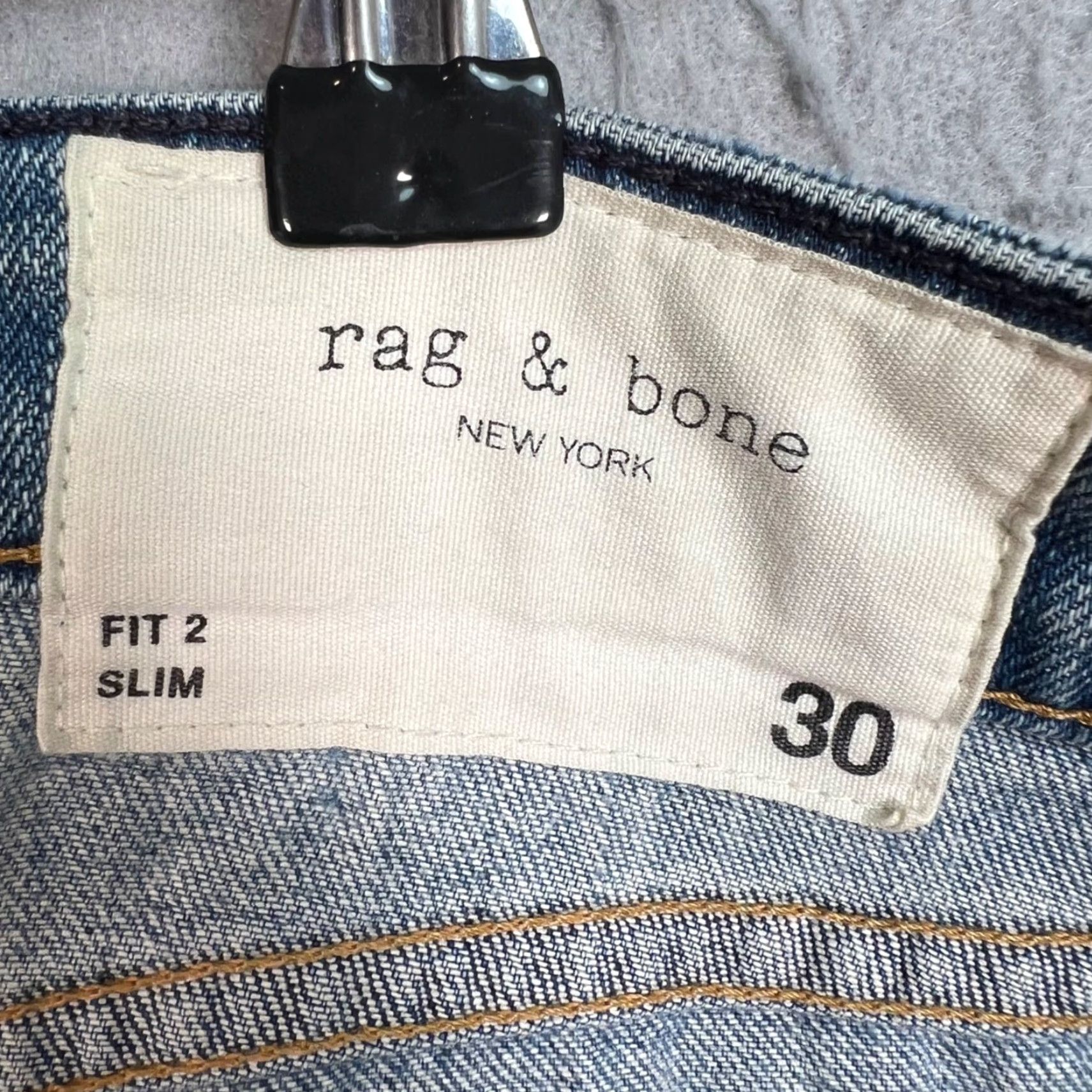 Rag & Bone Rag & Bone Mens Denim Jeans Size 30 Blue Slim Fit Tapered Regular Inseam 25 Rock & Bone Slimming Cotton Blend Jeans Size US 30 / EU 46 - 3 Thumbnail