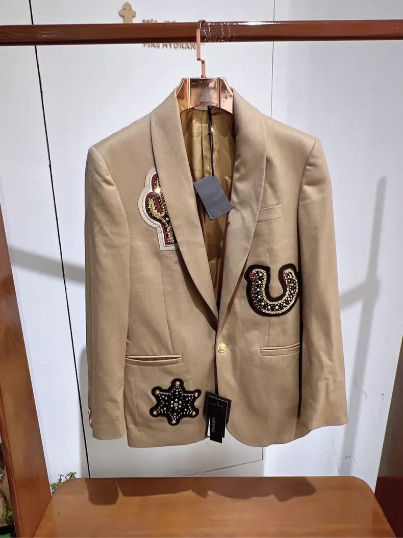 Versace Versace Men's limited edition suit wool slim jacket Size US S / EU 44-46 / 1 - 1 Thumbnail