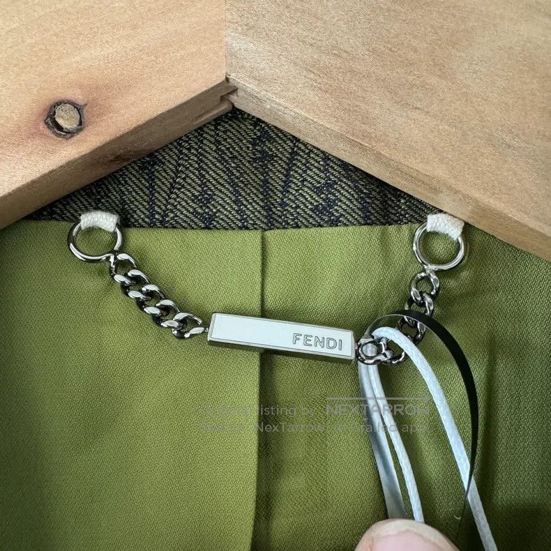 Fendi Fendi Green Double Breasted Long, Kimono Wool Fabric, Clas Size XS / US 0-2 / IT 36-38 - 6 Thumbnail