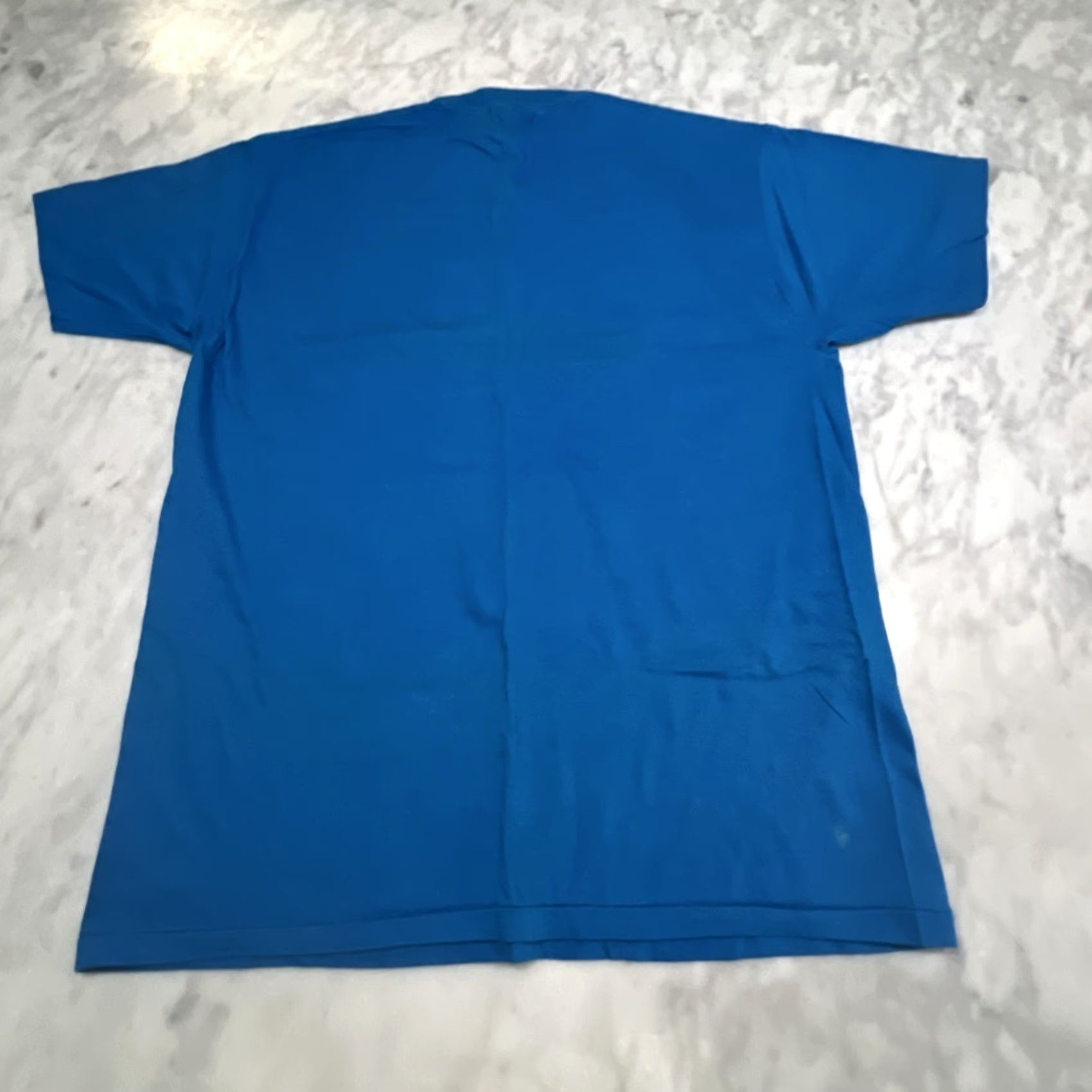 Vintage VINTAGE Sneakers T-Shirt XL Crew Neck Short Sleeve USA Stitch Graphic Print Blue Mens 1980s Size US XL / EU 56 / 4 - 4 Thumbnail