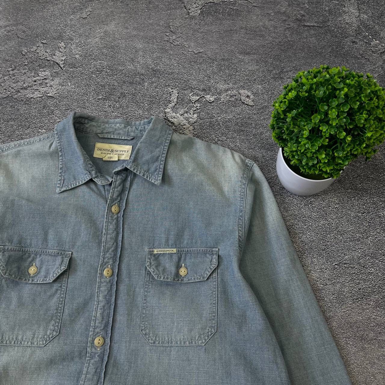 Denim & Supply Ralph Lauren Vintage 90s Denim Supply Ralph Lauren Stripped Shirt Size L Size US L / EU 52-54 / 3 - 11 Thumbnail
