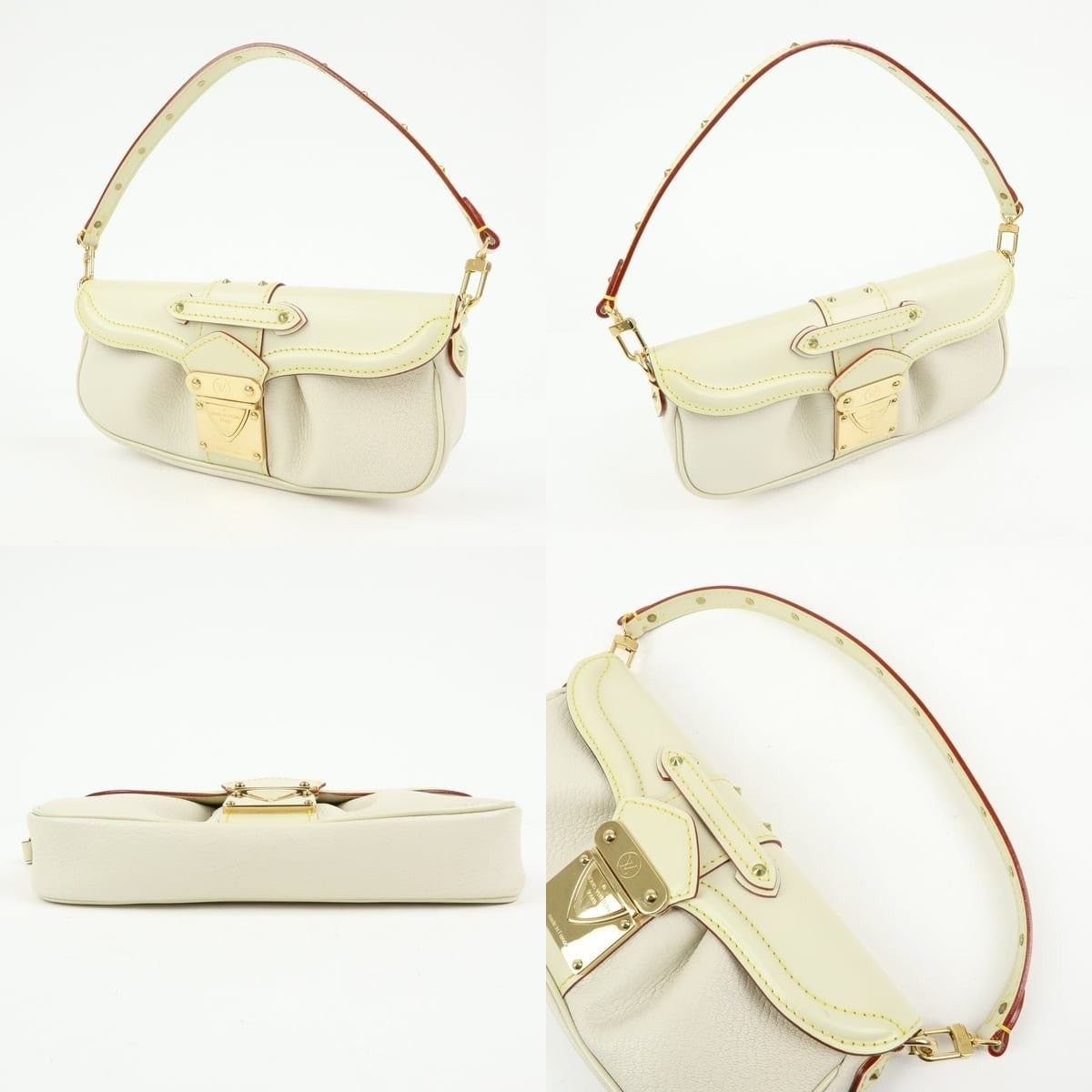 Louis Vuitton Louis Vuitton Suhali Le Precieux Leather Shoulder Bag Cream Size ONE SIZE - 3 Thumbnail
