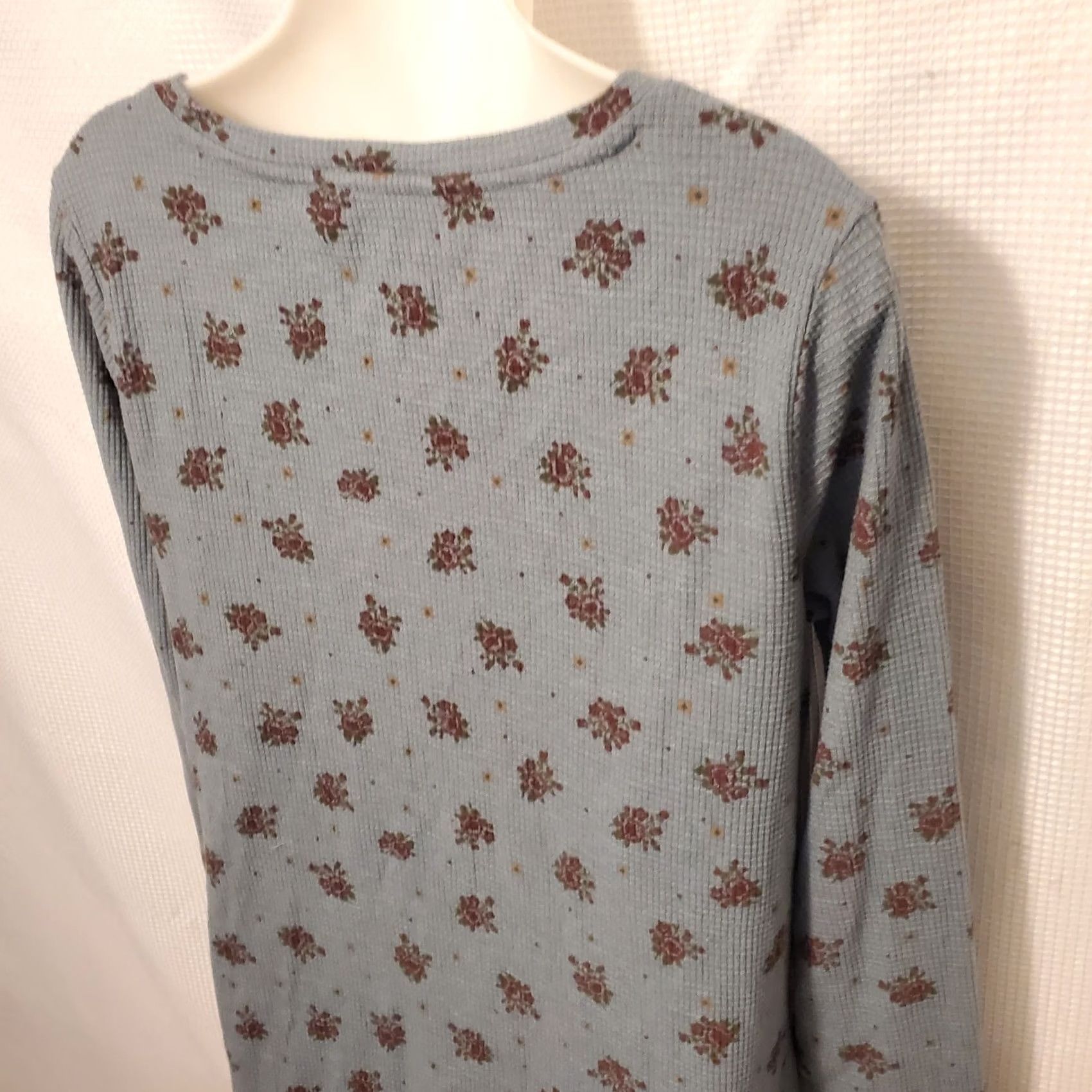 Toad&Co - TOAD & Co. Waffle Knit Dress Womens Size M Blue Floral Long Sleeve Boho Size M / US 6-8 / IT 42-44 - 5 Thumbnail