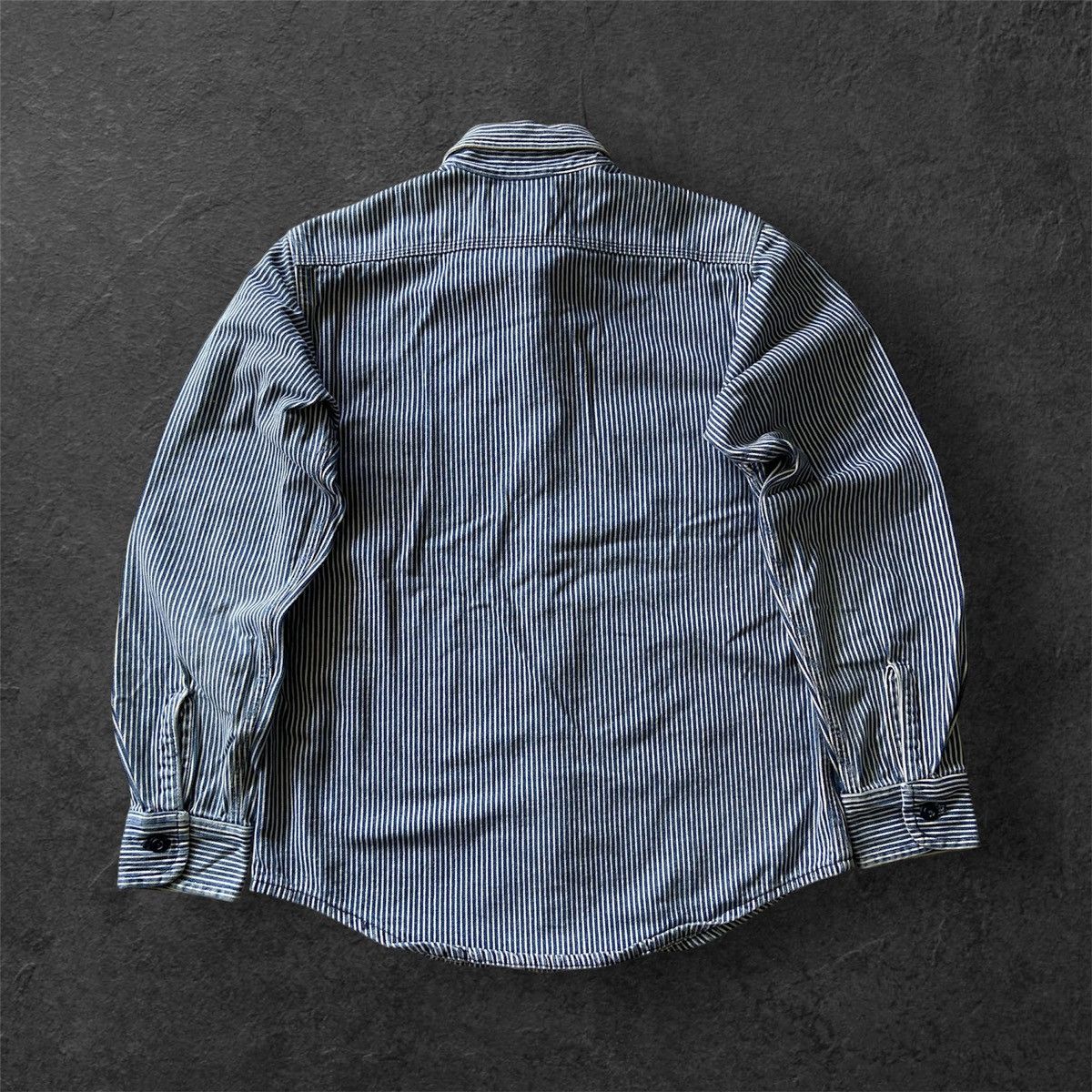 Sugar Cane Sugar Cane Hickory Stripe Work Shirt - Made In USA Size US M / EU 48-50 / 2 - 2 Thumbnail