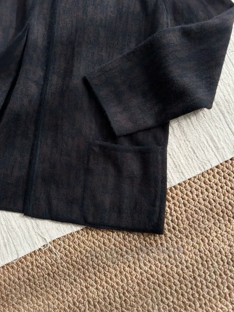 Hermes Hermes Cashmere knit cardigan long sleeve jacket, dark bro Size M / US 6-8 / IT 42-44 - 3 Thumbnail