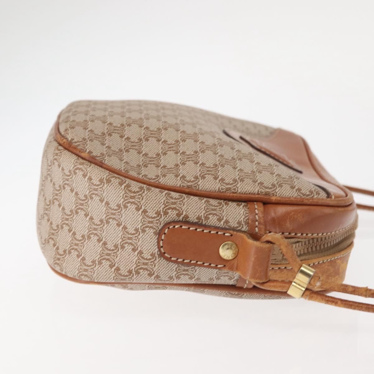 Celine CELINE Macadam Canvas Shoulder Bag Pvc Beige Gold Size ONE SIZE - 4 Thumbnail