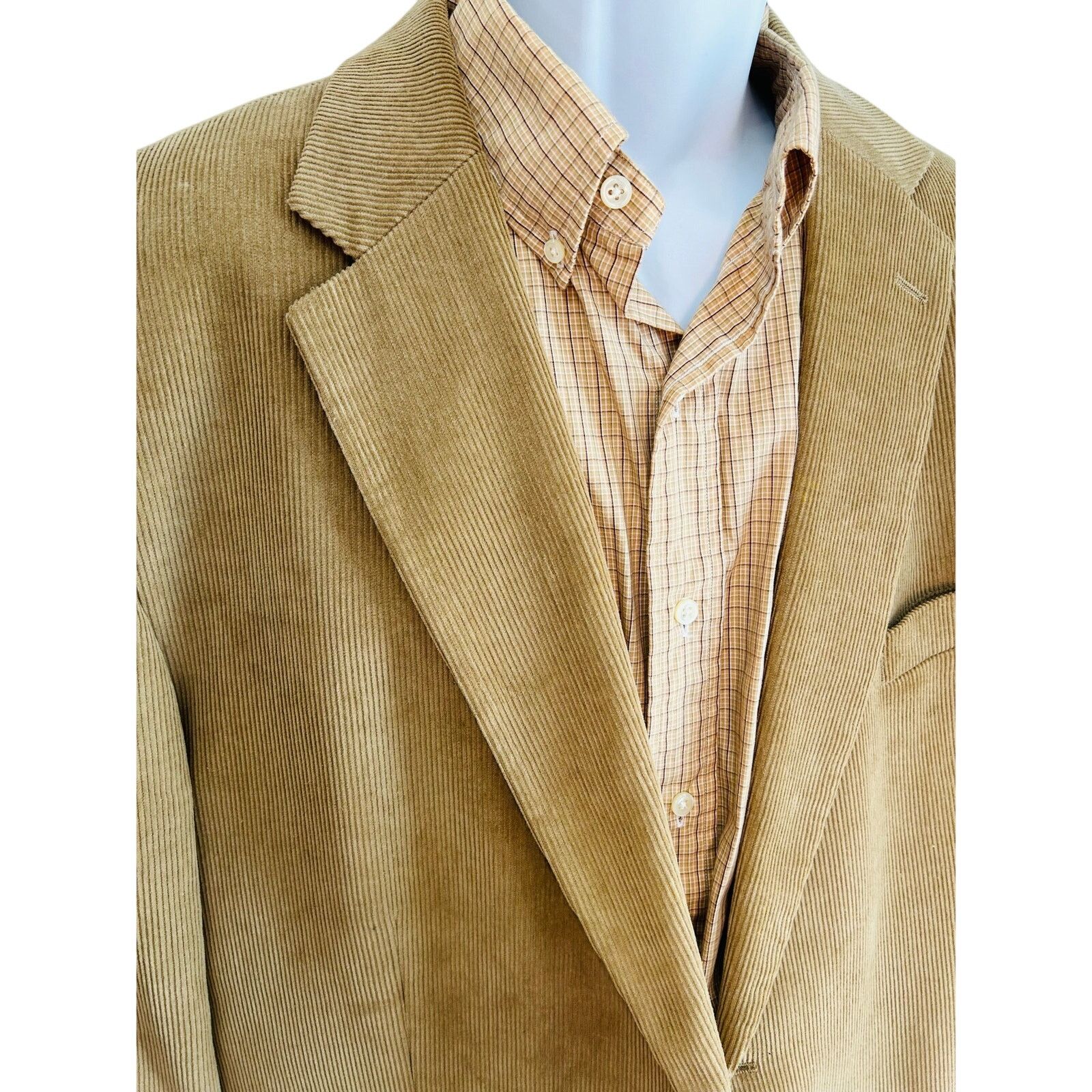 Dockers Dockers Tan Corduroy Blazer Men’s 48L Vintage Classic Jacket Size 48L - 1 Thumbnail