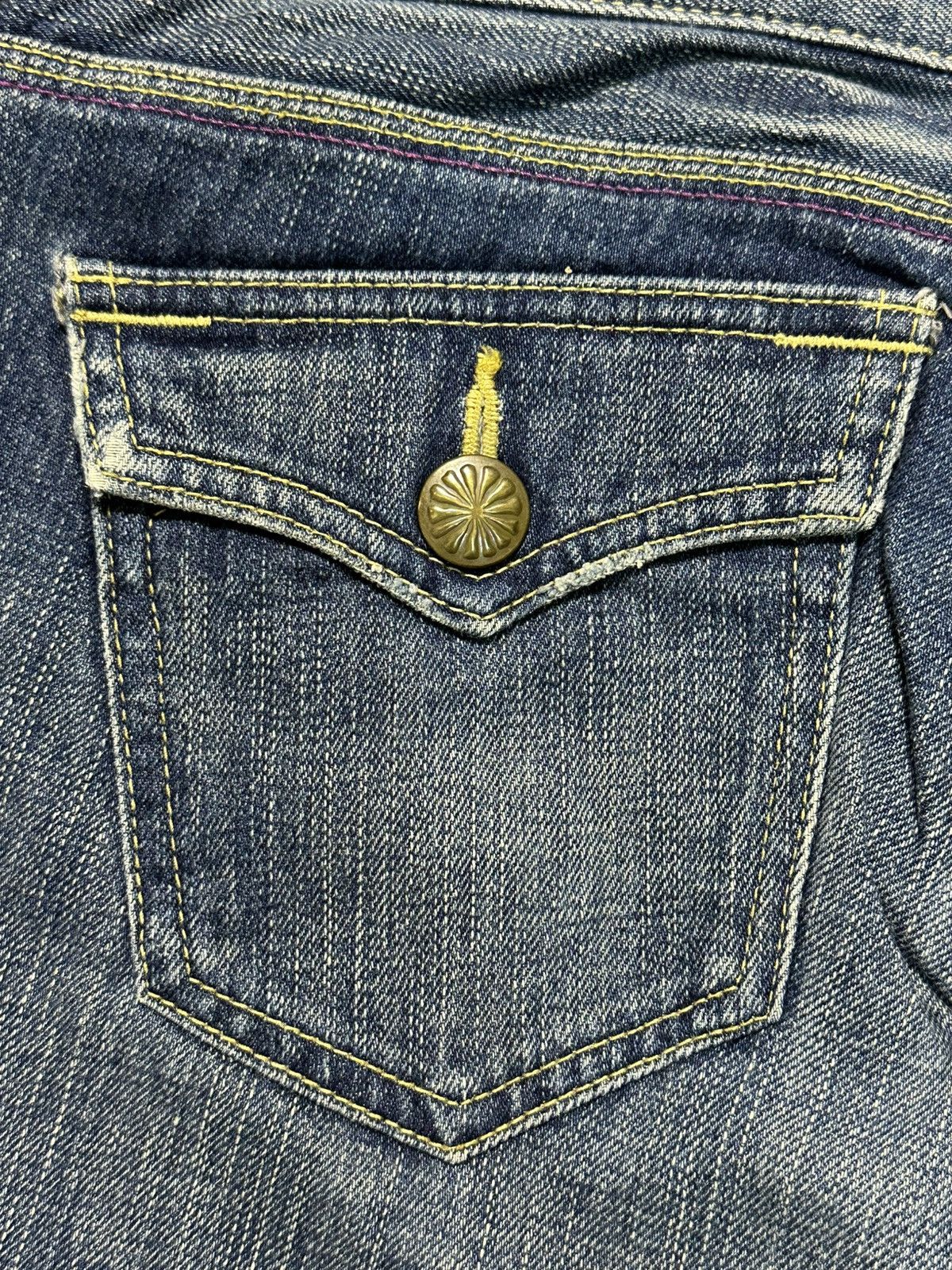 Japanese Brand RARE SLY Distressed Flare Jeans Size US 27 - 17 Thumbnail