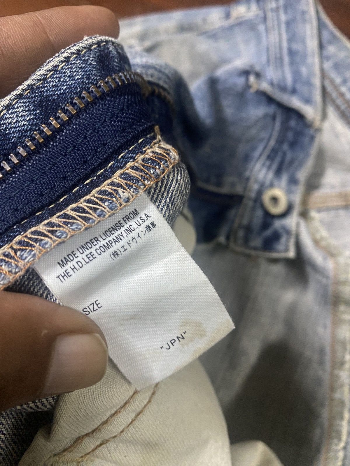 Lee Repro Vintage 50s Lee Jeans Sanforized mud wash distressed Size US 33 - 23 Thumbnail