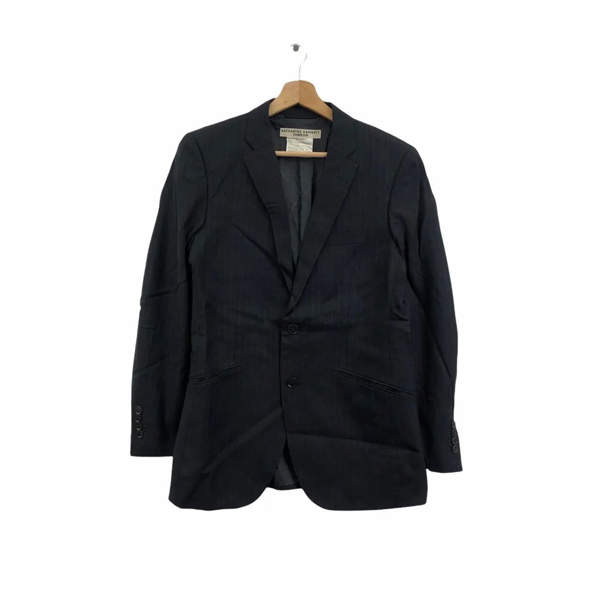 KATHARINE HAMNETT LONDON 2 Button Striped Blazer Coat Suit