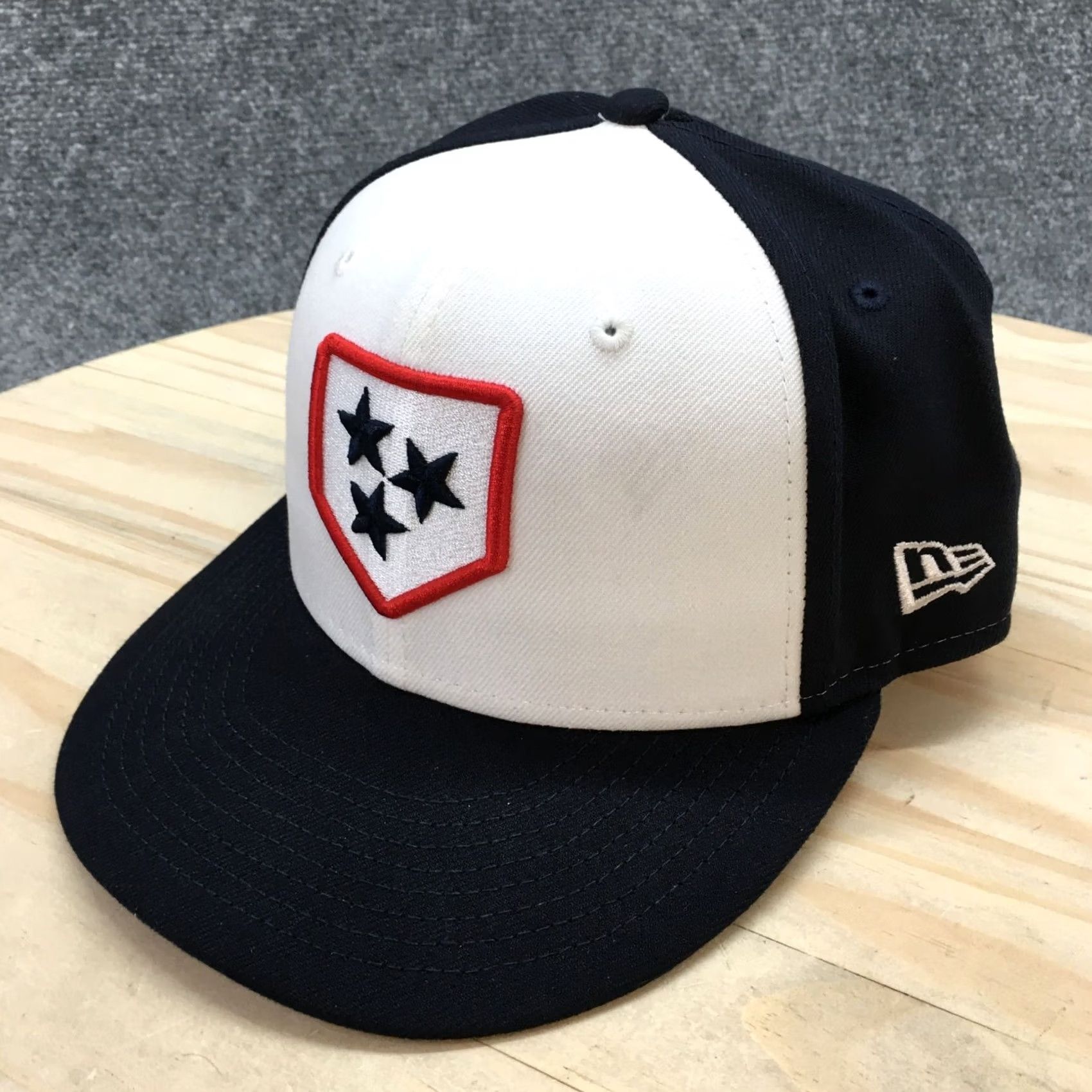 New Era Nashville Sounds New Era MLB Baseball Hat Mens White Blue 7 1/8 Embroidered Logo Size ONE SIZE - 2 Thumbnail