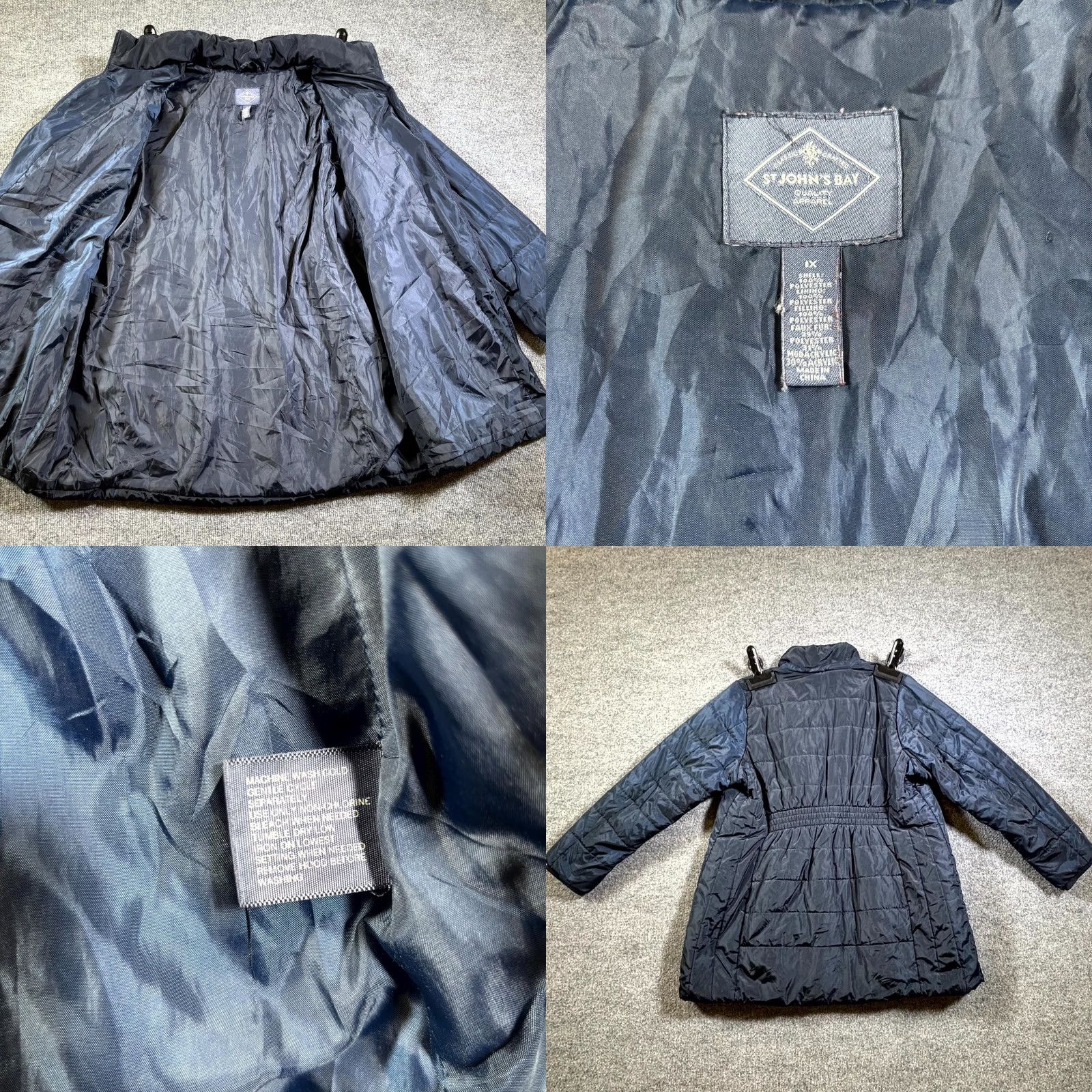 Vintage St. John's Bay Puffer Jacket Women's 1X Black Polyester Full-Zip Jacket No N/A Size XL / US 12-14 / IT 48-50 - 8 Thumbnail