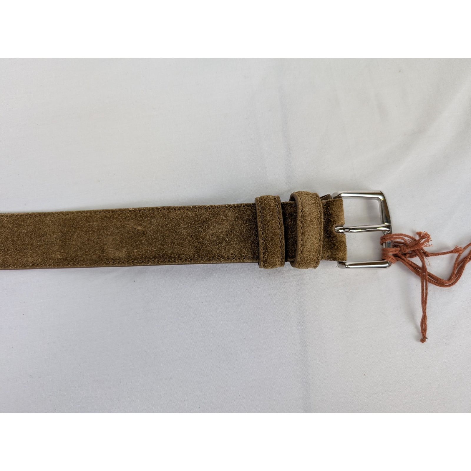 Loro Piana o1rshd1 Size: 105 / Men's 100% Suede Calf Split Belt Brown Size 42 - 8 Thumbnail