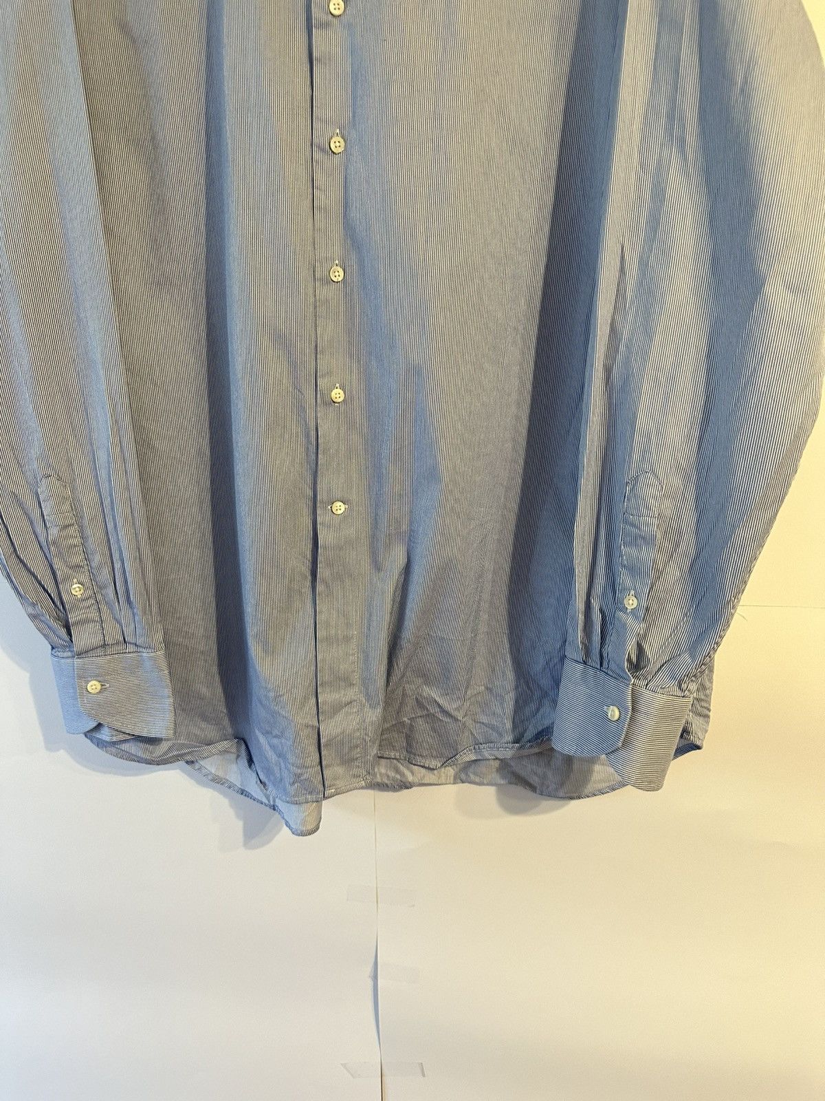 Canali Canali Luxury Striped Cotton Long Sleeve Shirt Made in Italy Size US XL / EU 56 / 4 - 4 Thumbnail