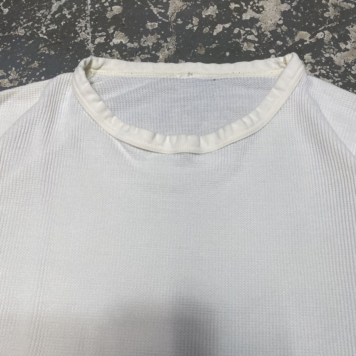 Hanes × Vintage Vintage White Long John Thermal Waffle Long Sleeve 90s Size US XL / EU 56 / 4 - 5 Thumbnail