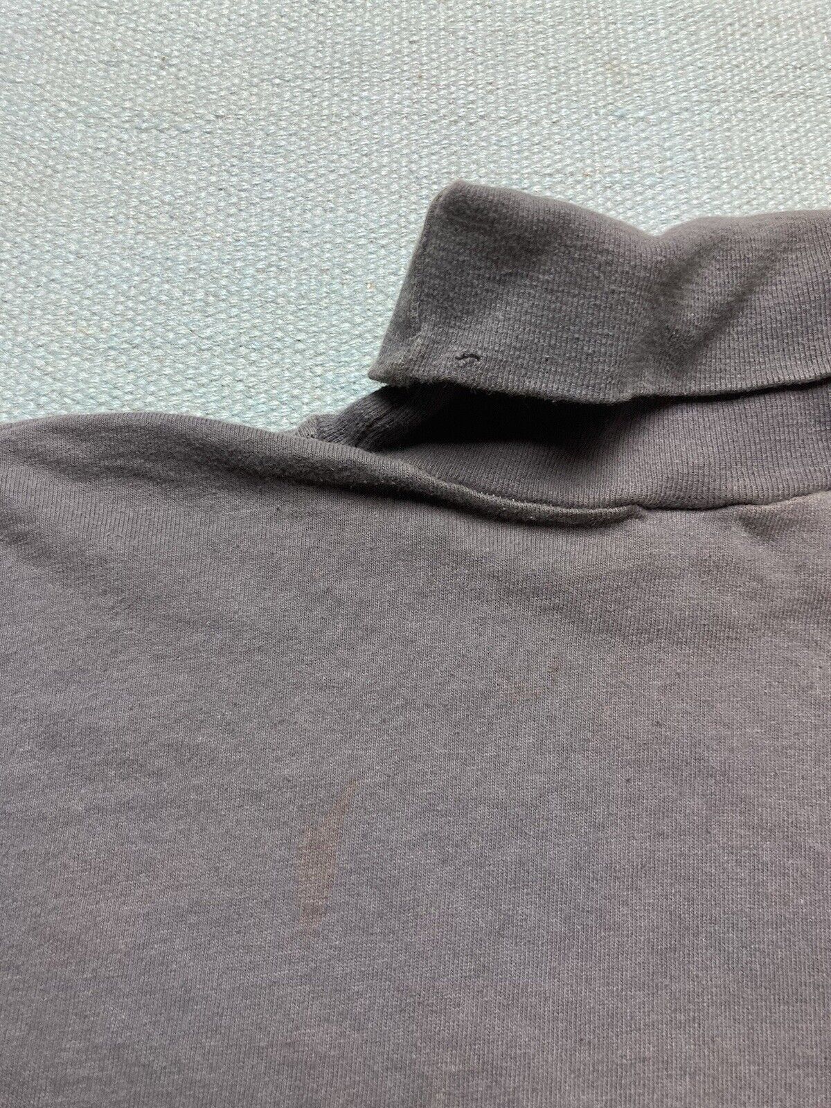 Fruit Of The Loom × Vintage VTG 80s t shirt faded black blank turtleneck cotton medium Size US M / EU 48-50 / 2 - 9 Thumbnail