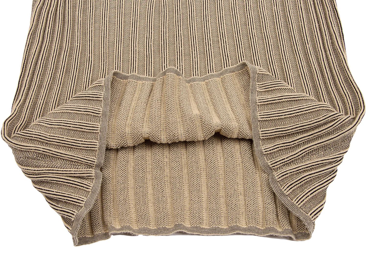 Hermes Cotton Stripe Knit Polo Shirt in Beige and Black Size US M / EU 48-50 / 2 - 10 Thumbnail