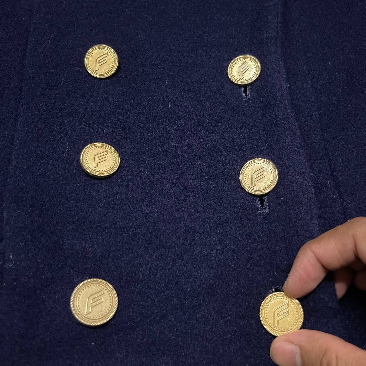 Other Vintage Flint Lock Blue Grass Gold Button Wool Coat Size US M / EU 48-50 / 2 - 5 Thumbnail