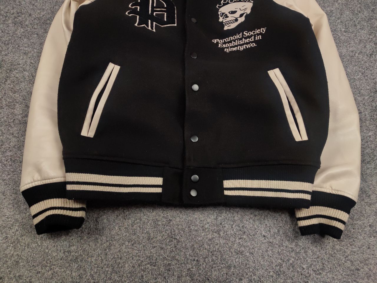 Japanese Brand Vintage Paranoid Society Letterman Varsity Bomber Jacket Size US S / EU 44-46 / 1 - 9 Thumbnail