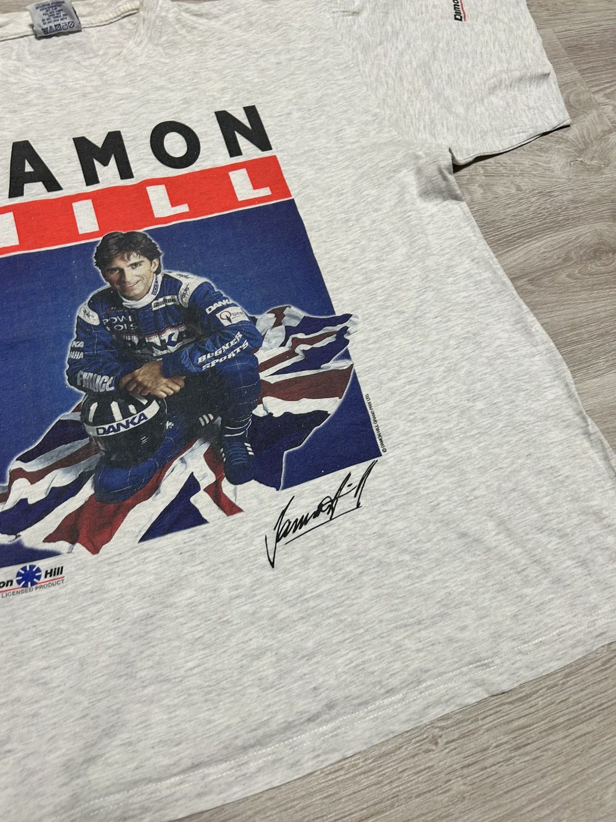 Formula 1 Vintage Big Logo T-shirt Damon Hill World racing Grand Prix Size US XL / EU 56 / 4 - 10 Thumbnail