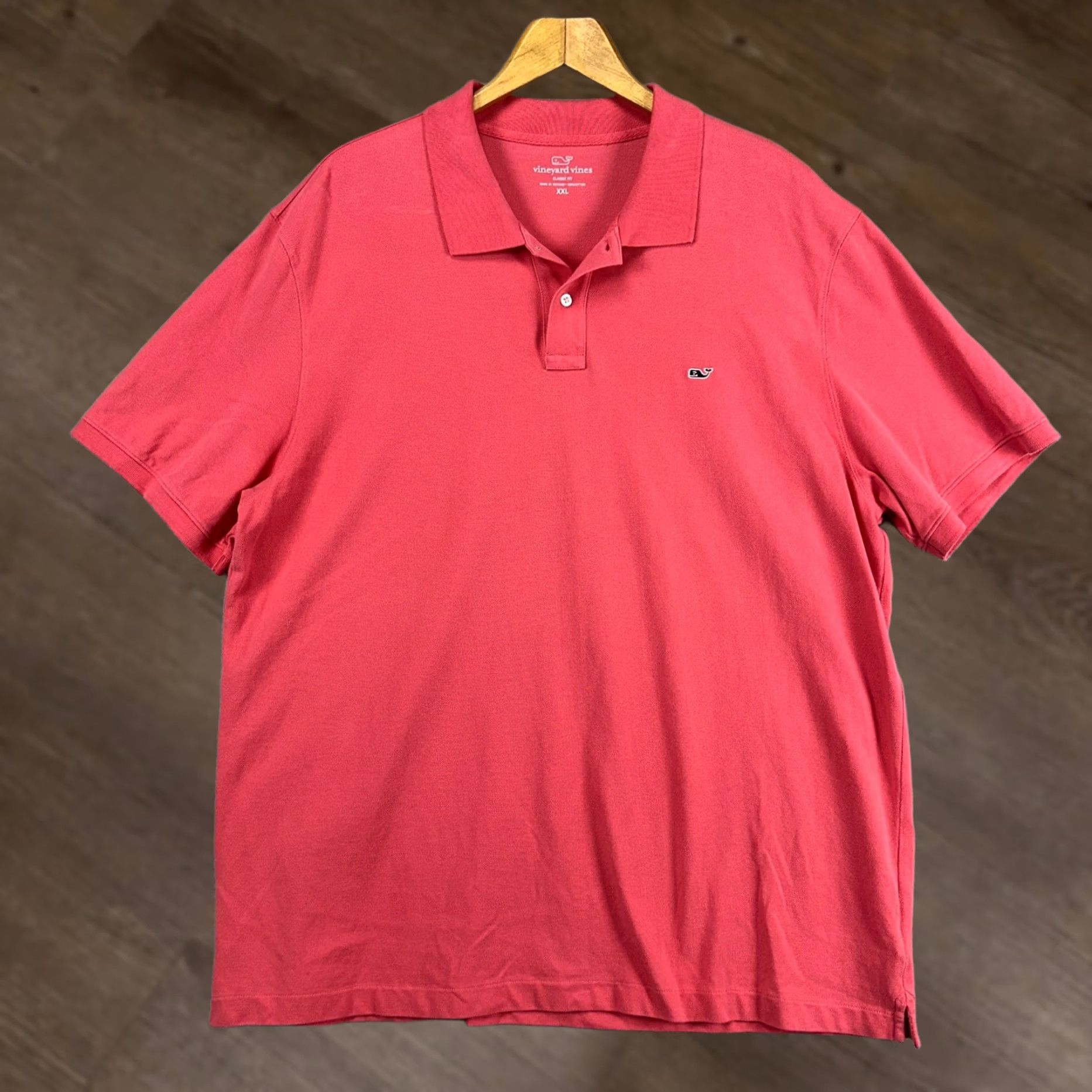 Vineyard Vines VINEYARD VINES Polo Shirt Mens 2XL Pink Classic Fit Logo Rugby 100% Cotton Short Sleeve Shirt Mens Size US XXL / EU 58 / 5 - 1 Thumbnail