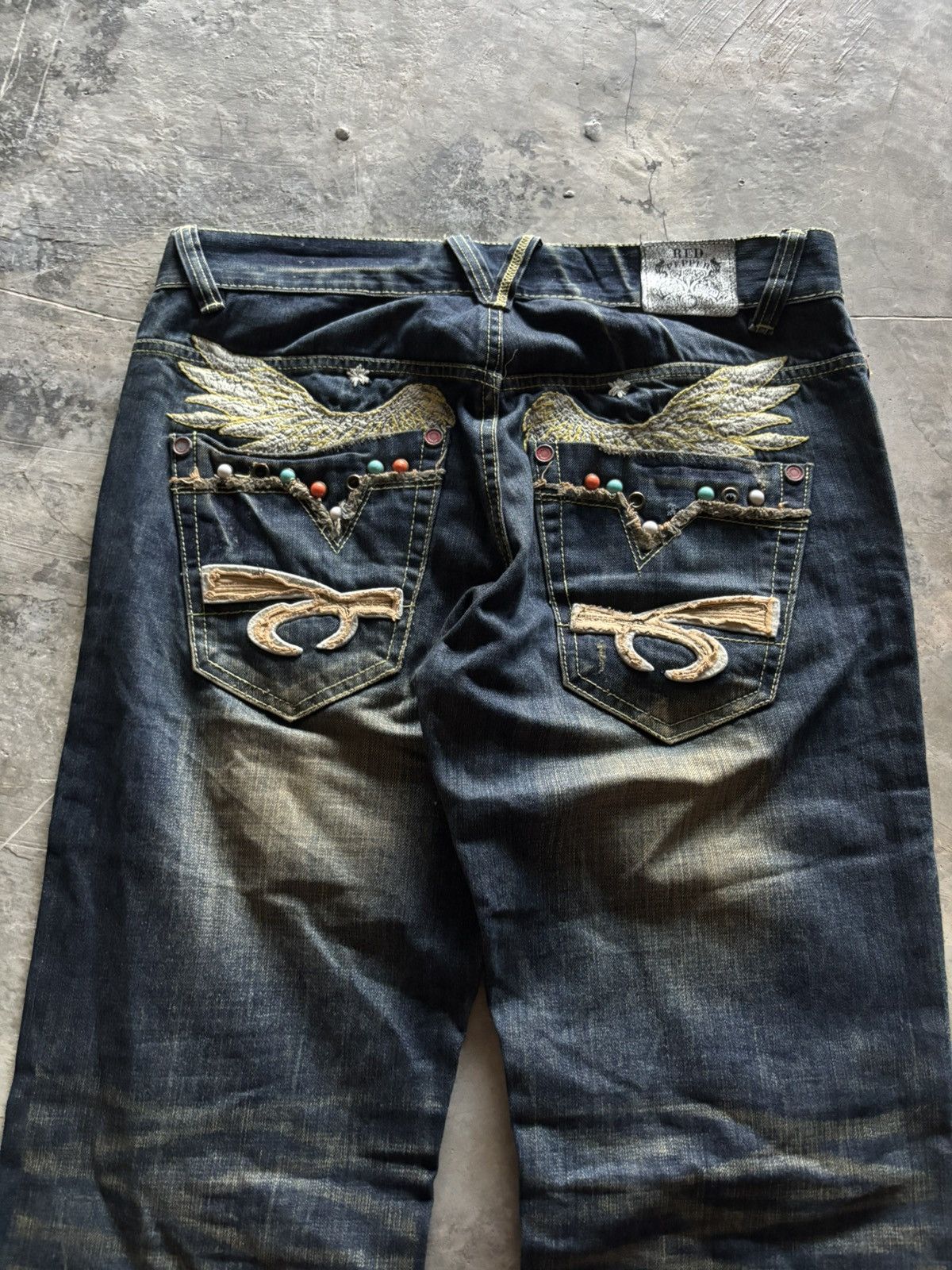 If Six Was Nine FLARE RED PEPPER WING POCKET RUSTY MUDMAX JAPANESE DENIM Size US 36 / EU 52 - 14 Thumbnail